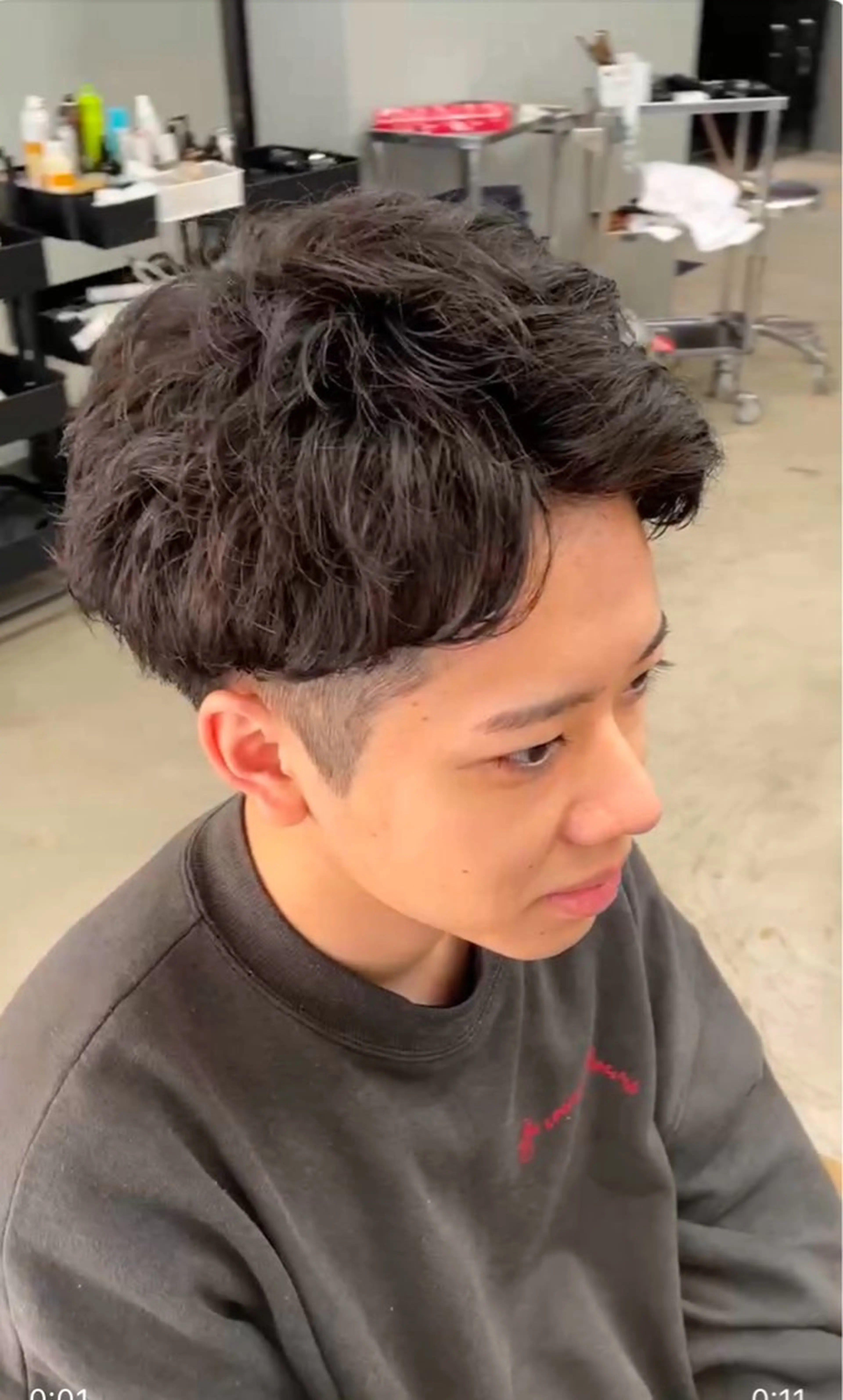 ショート パーマ メンズ カット パーマ メンズ専門サロン wokeのヘアスタイル