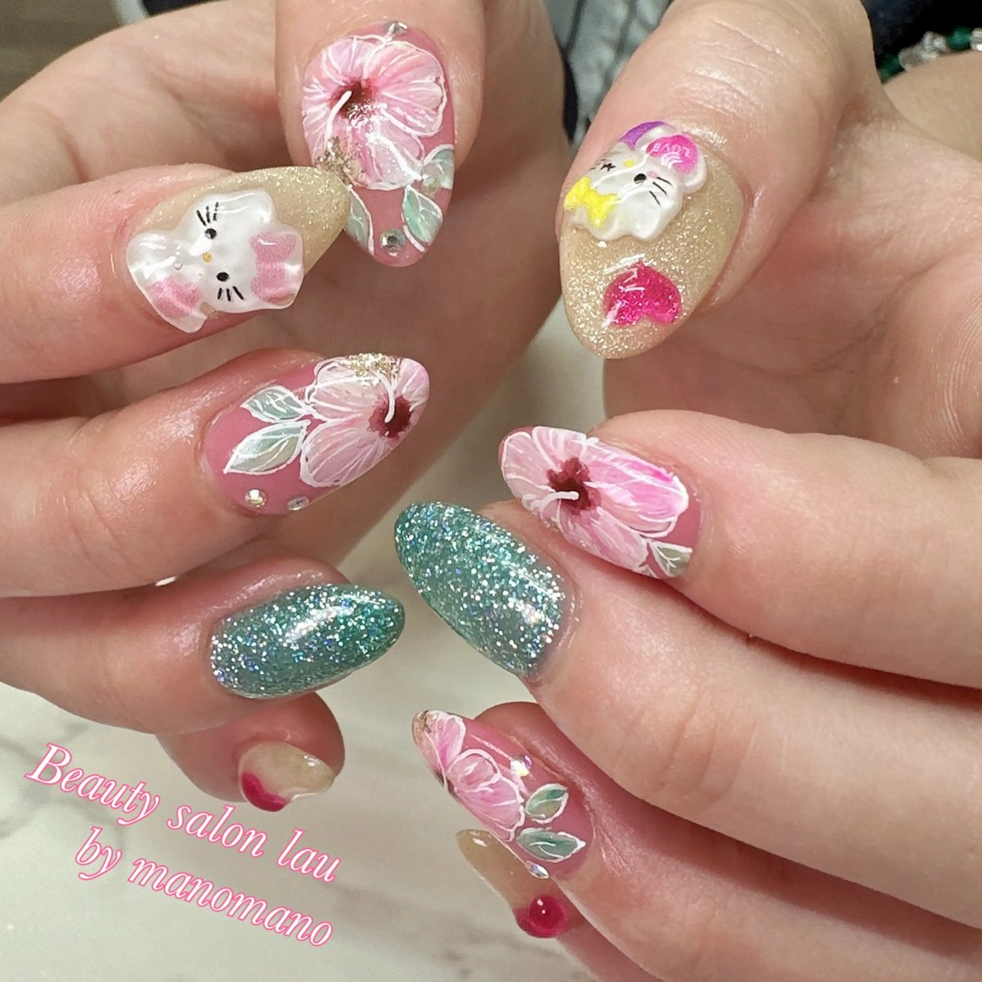 ネイル ハンドネイル ラウバイマノマノ なかざとのネイルデザイン