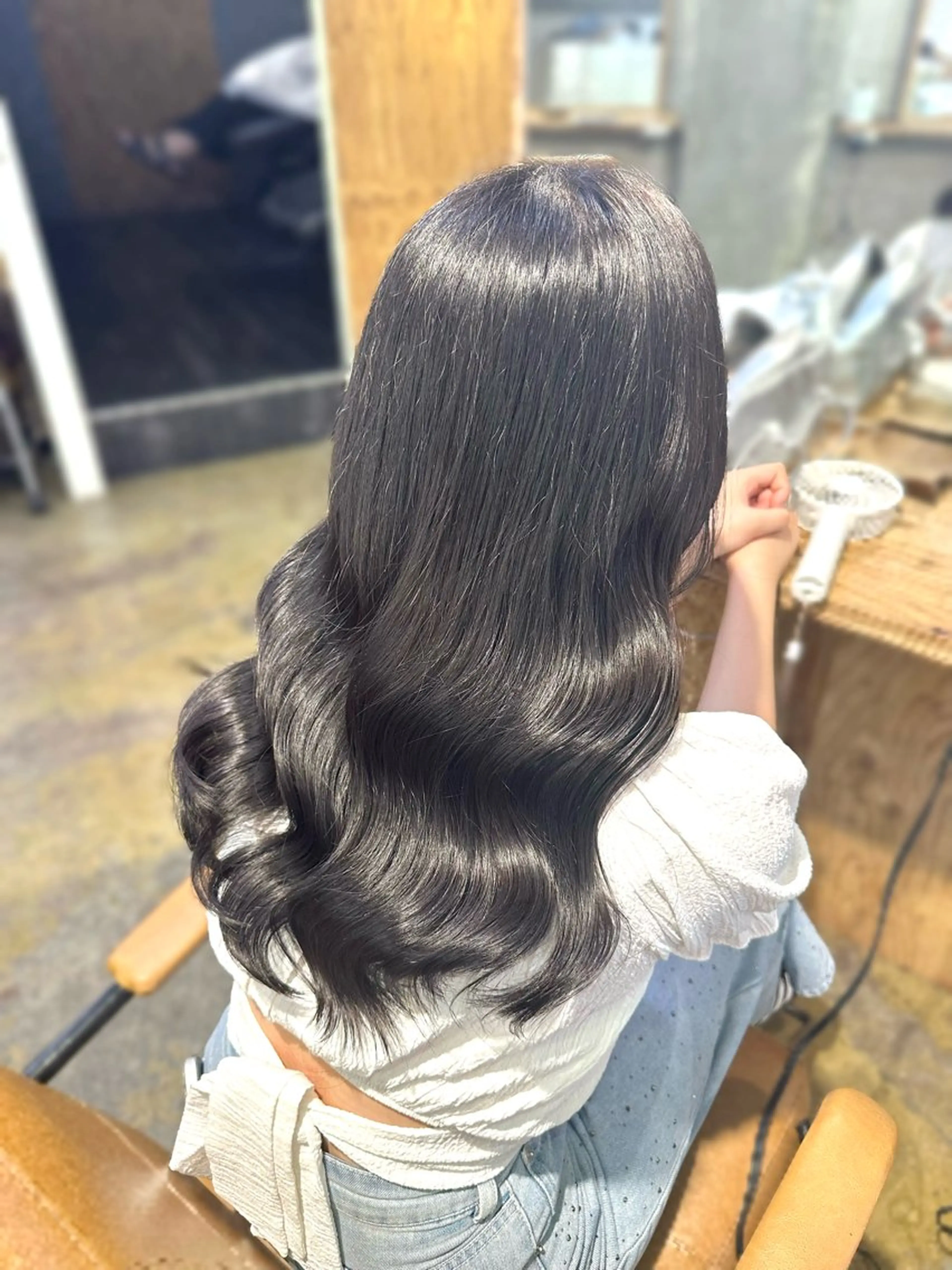ロング カラー ヘアカラー トリートメント ︎︎カイ ミズキ 🐰𝜗𝜚のヘアスタイル