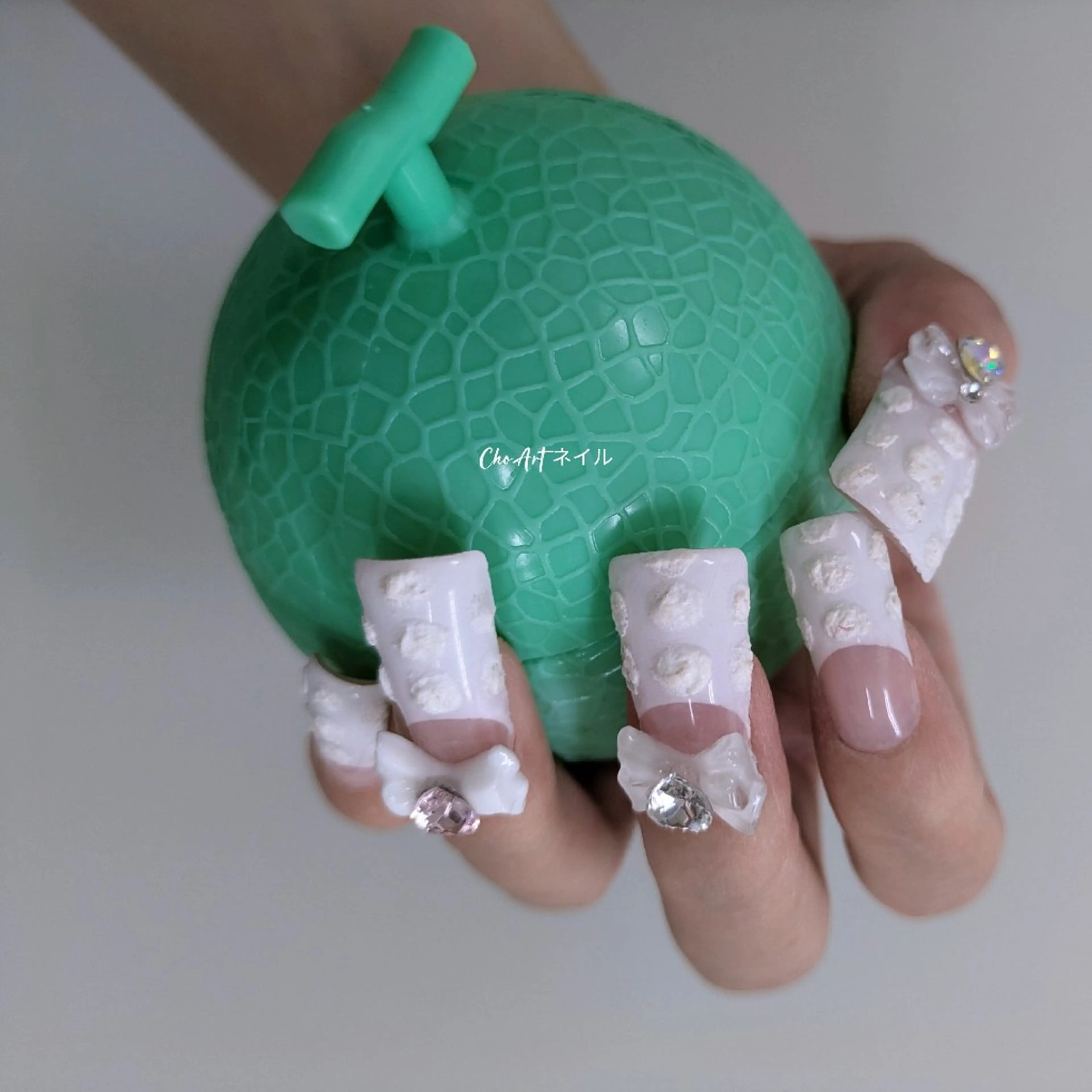ネイル アートネイル 長さ出し フレンチネイル ジェルネイル 持ち込み Cho Artネイル所属・Cho Art ネイルのネイルデザイン