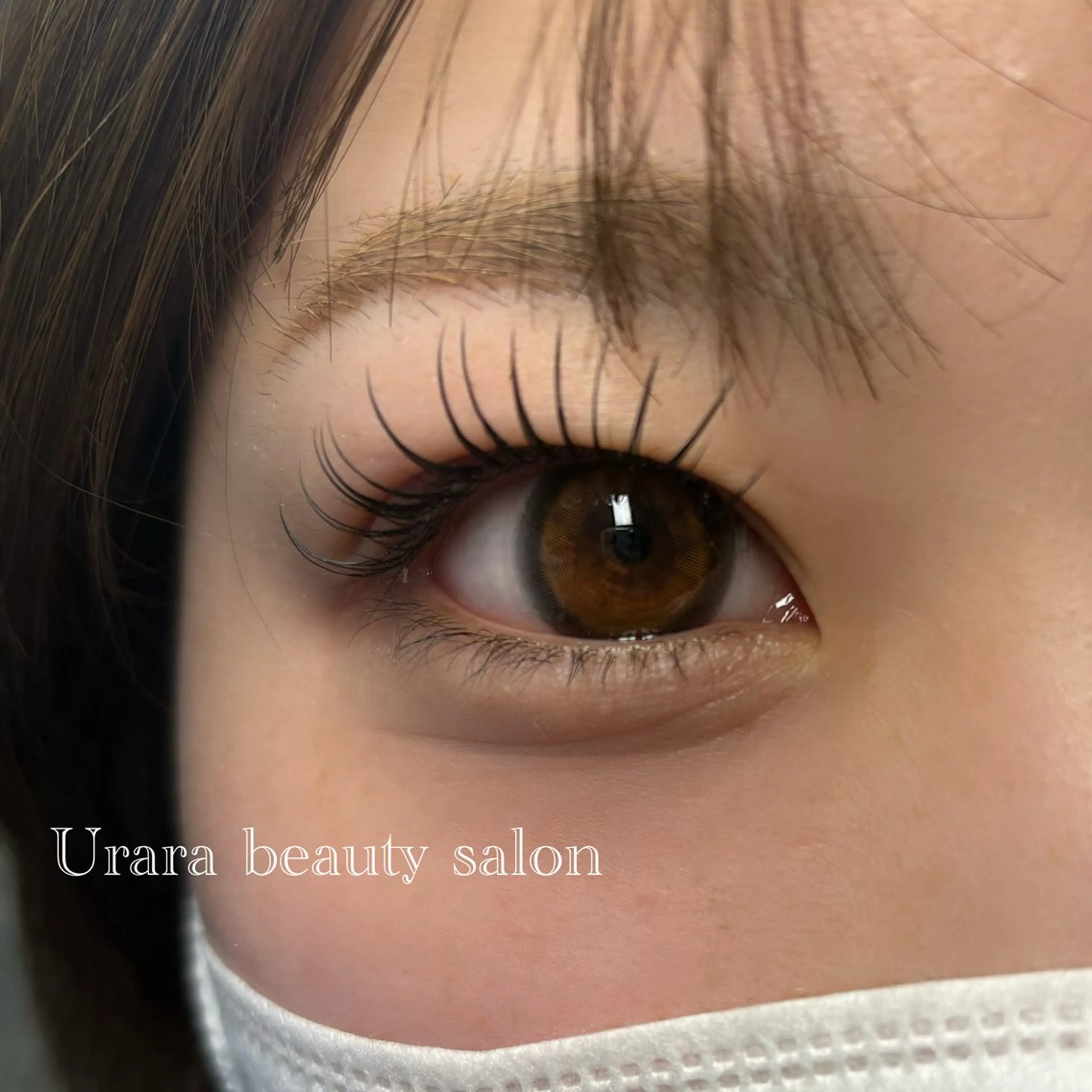 マツエク・マツパ フラットラッシュ まつげパーマ 一重×まつ毛パーマ マツパ Urara beauty salon所属・Urara KANAのマツエク・マツパデザイン