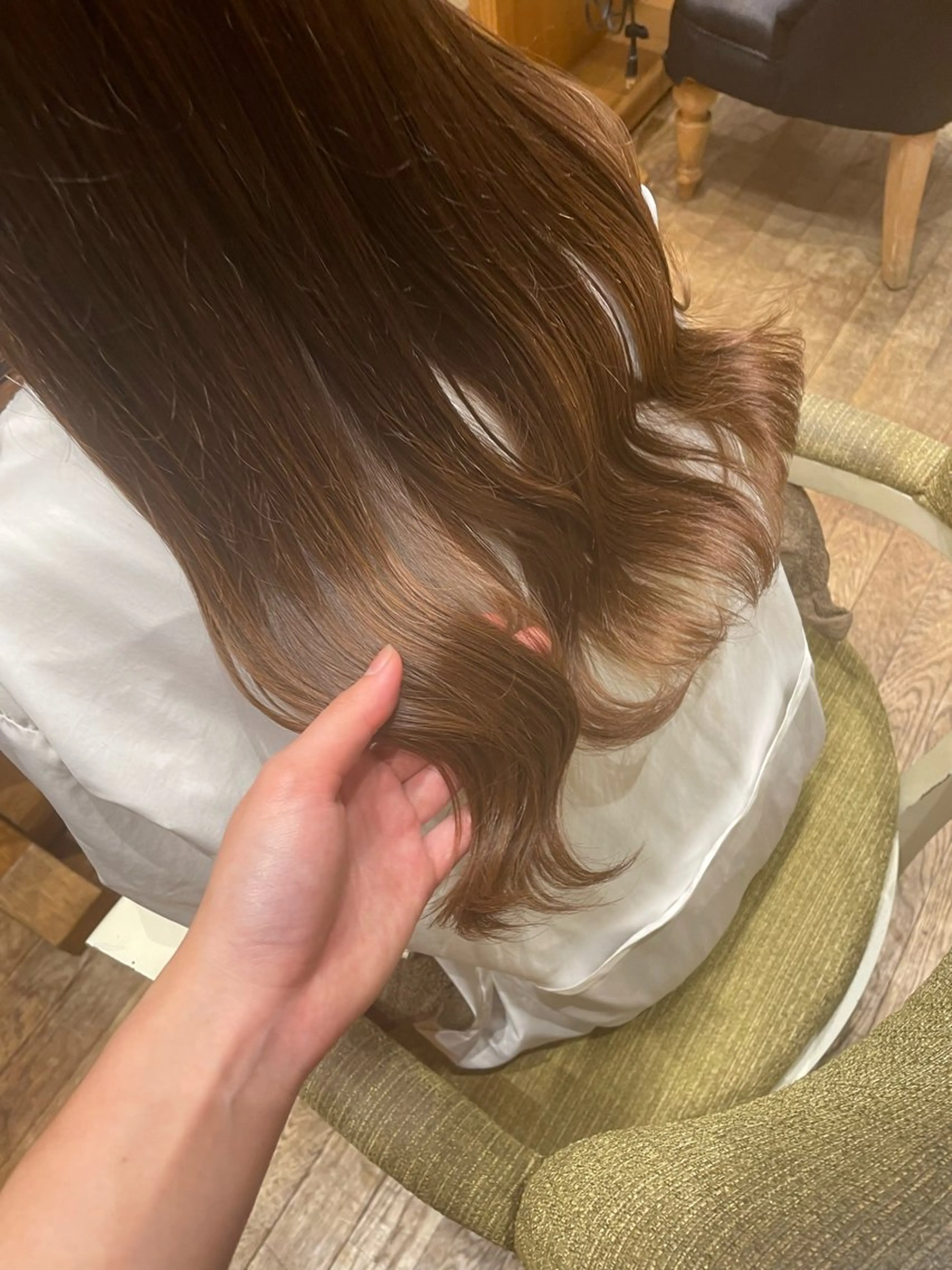 ロング カラー 透明感カラー カラーモデル募集✨ 嶋 彩芽のヘアスタイル
