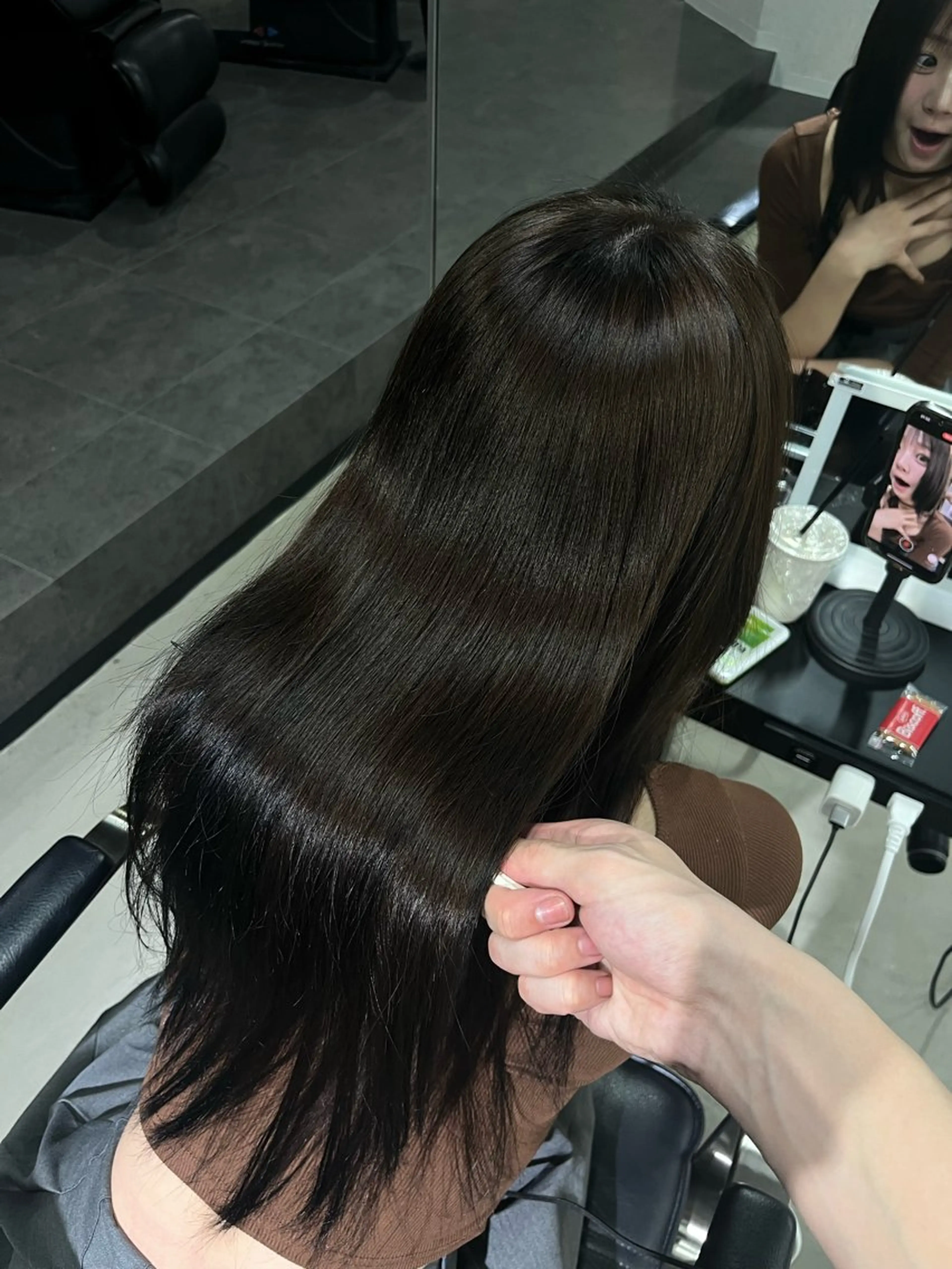 ロング 縮毛矯正 カット ヘアカラー 縮毛矯正 髪質改善大阪/ 酸性縮毛矯正/ゆうとのヘアスタイル