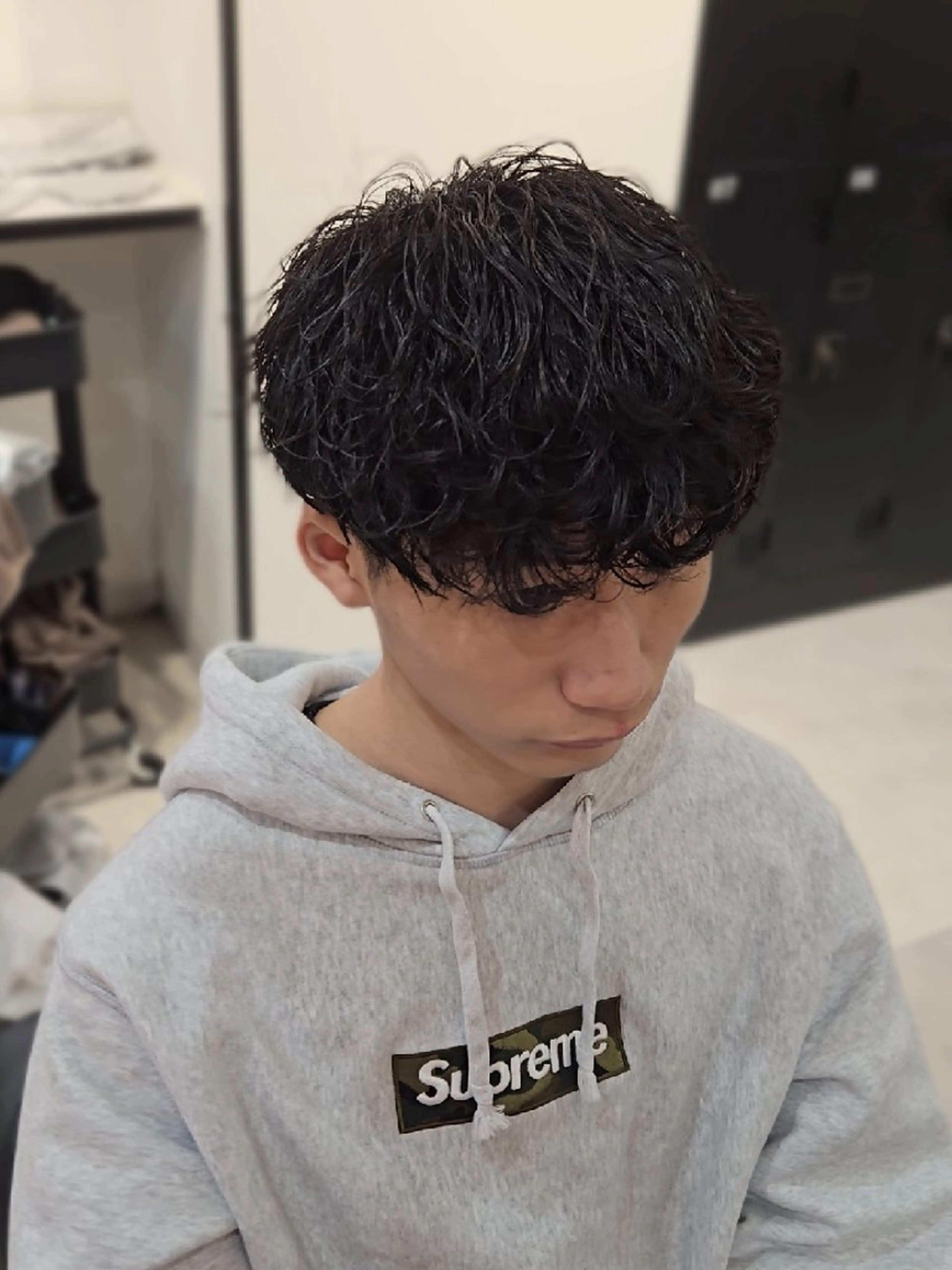 メンズ ミディアム ミディアムパーマ メンズパーマ 波巻きパーマ カット パーマ ヘアセット Lapis 名古屋駅前店所属・LEN名古屋/パーマ メンズ特化美容師のヘアスタイル