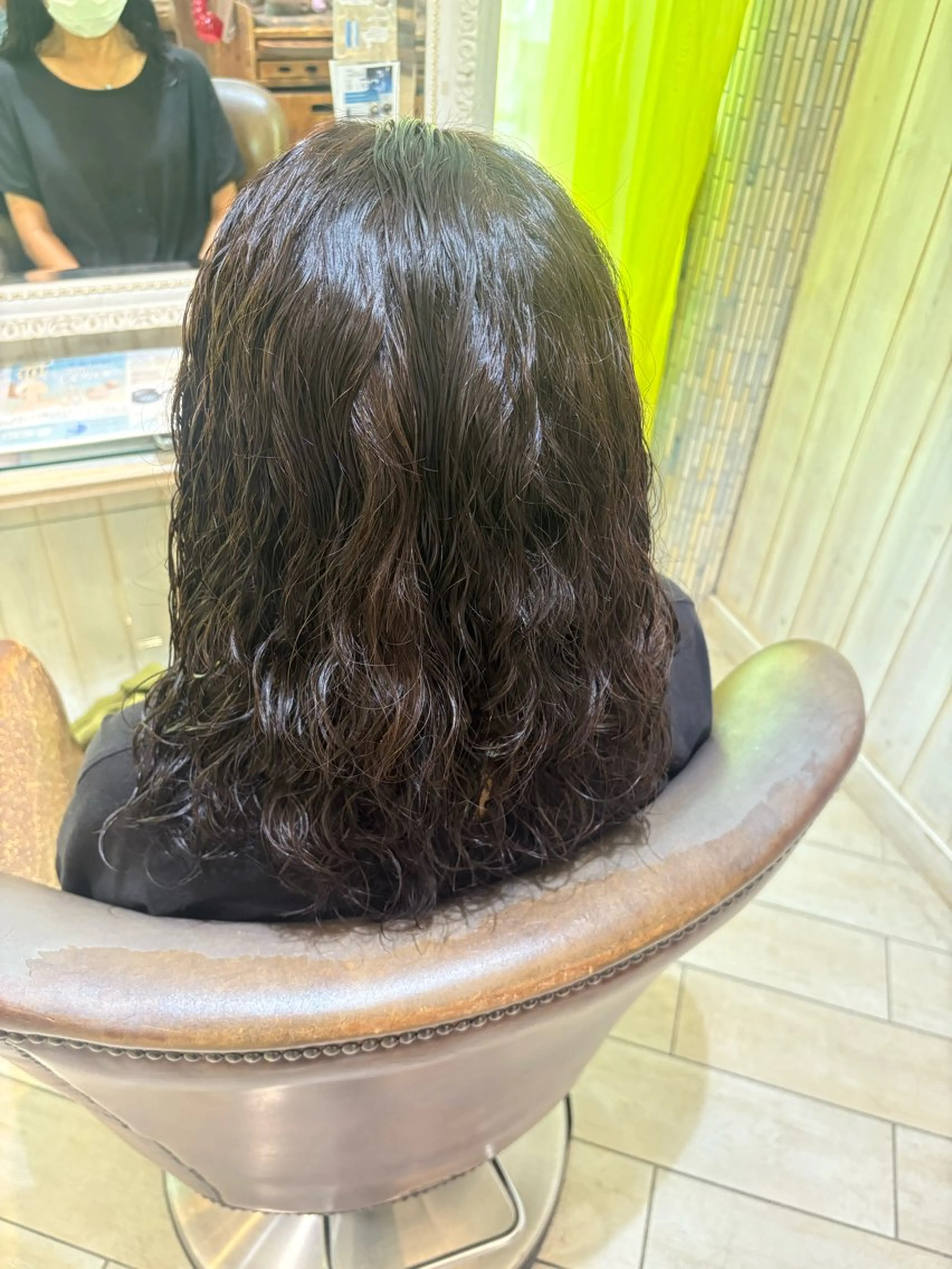 セミロング パーマ セミロングパーマ カット パーマ 棚橋 光海のヘアスタイル