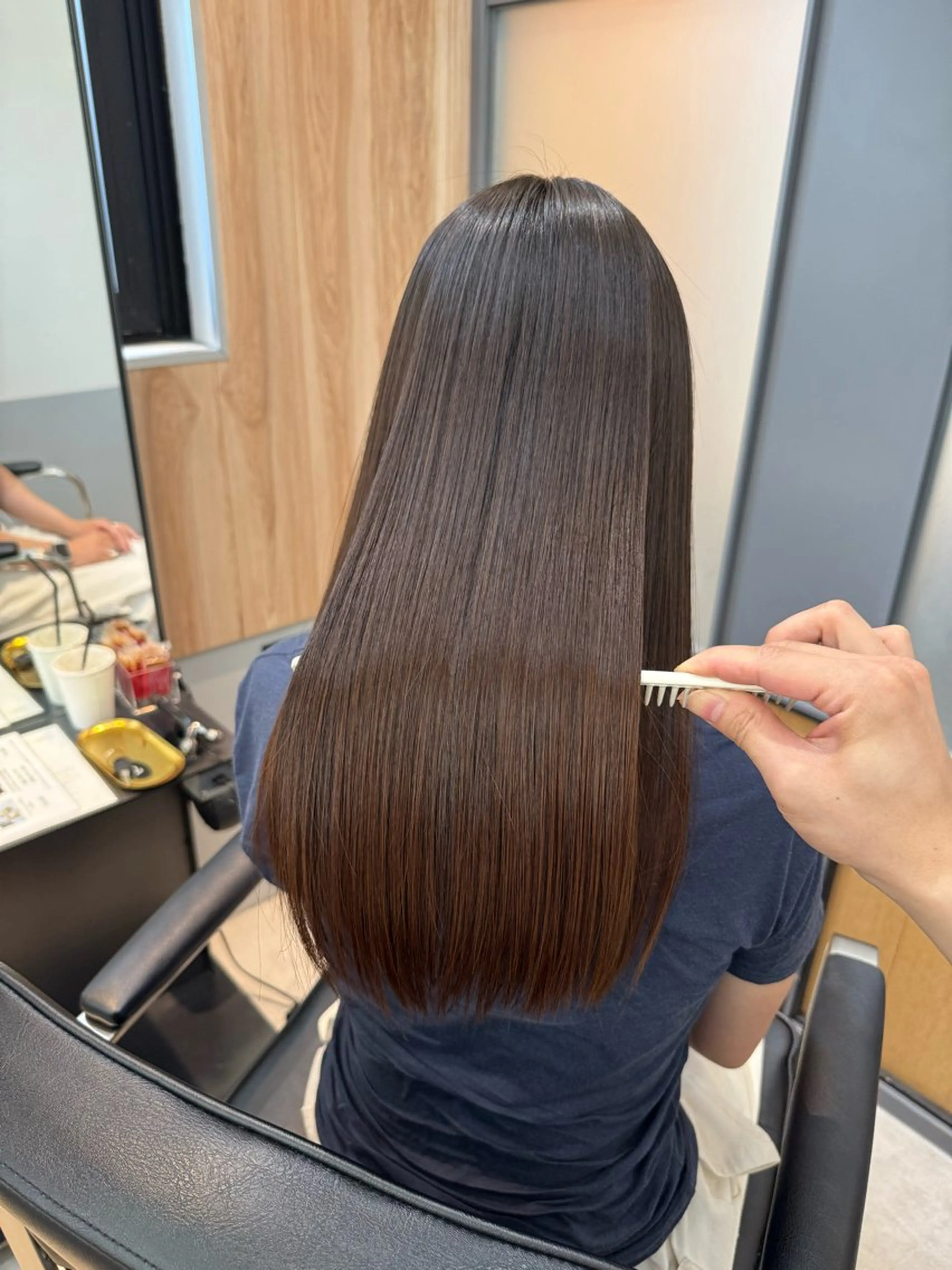 ロング 縮毛矯正 カット 縮毛矯正 トリートメント 神戸ボブ✂️ ioe三宮/田 伸佳のヘアスタイル