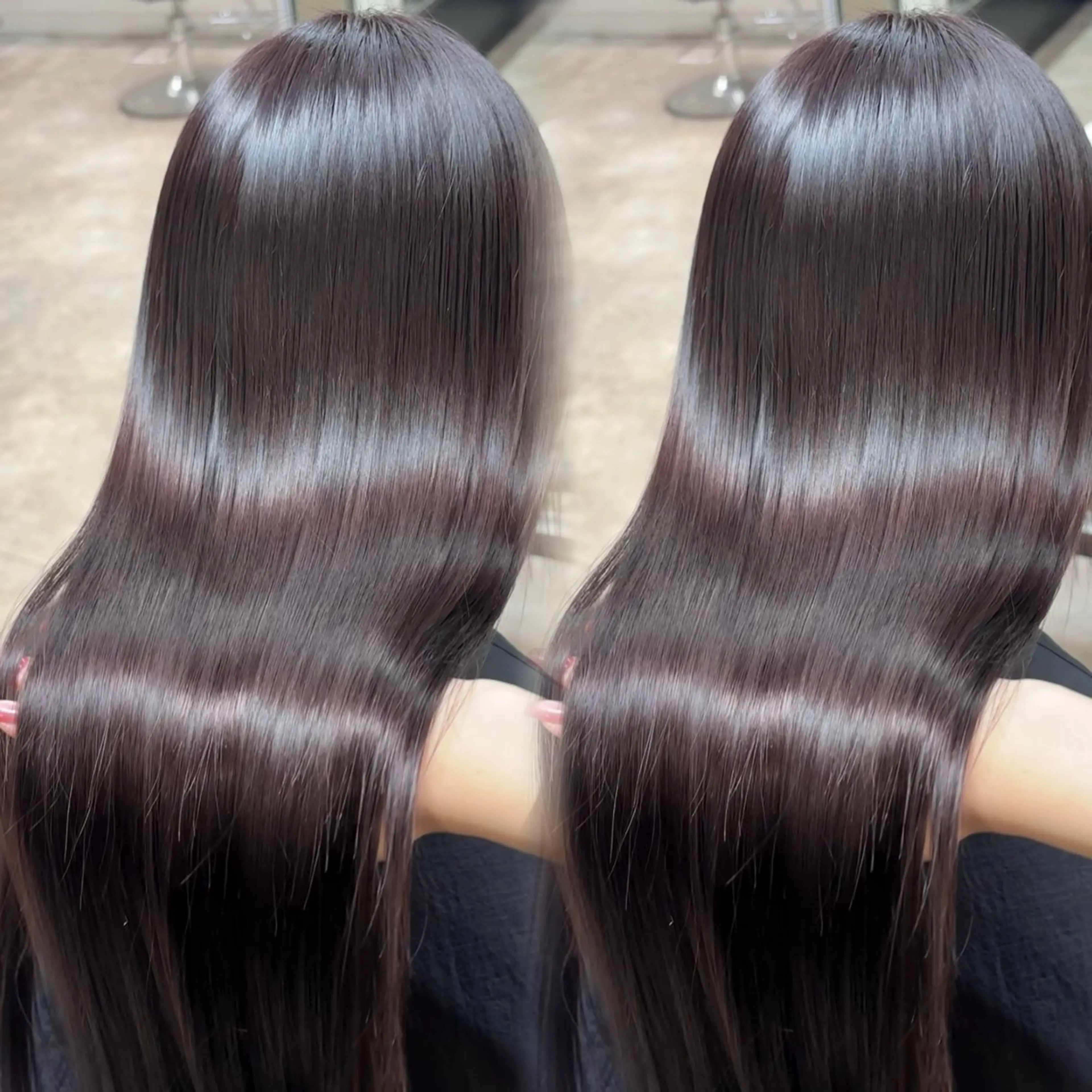 ロング カラー 透明感カラー ラベンダーカラー ヘアカラー トリートメント 吉成 葉南のヘアスタイル