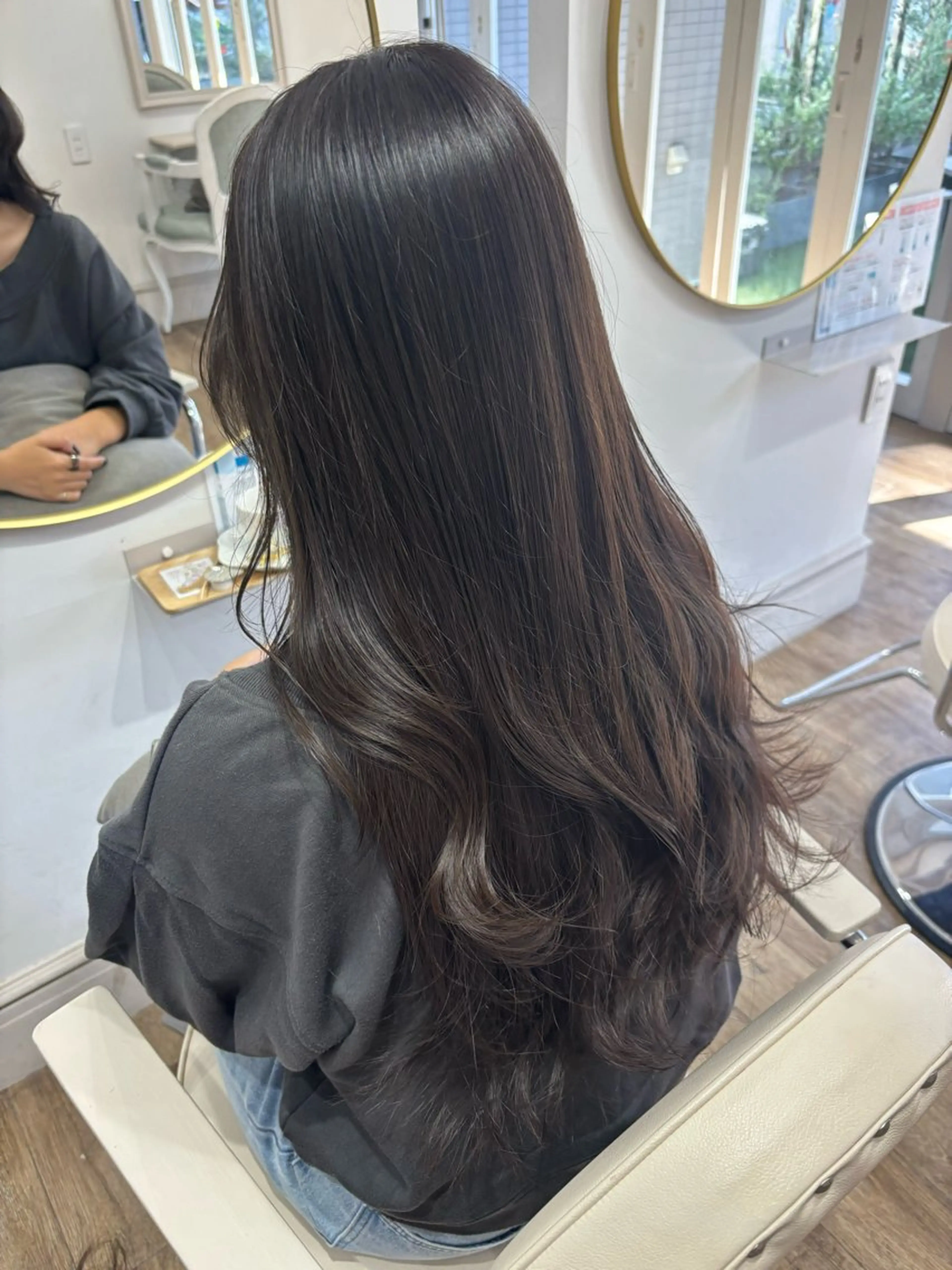 ロング カラー カット ヘアカラー トリートメント Risa🐈‍⬛/ グレージュ/透明感のヘアスタイル