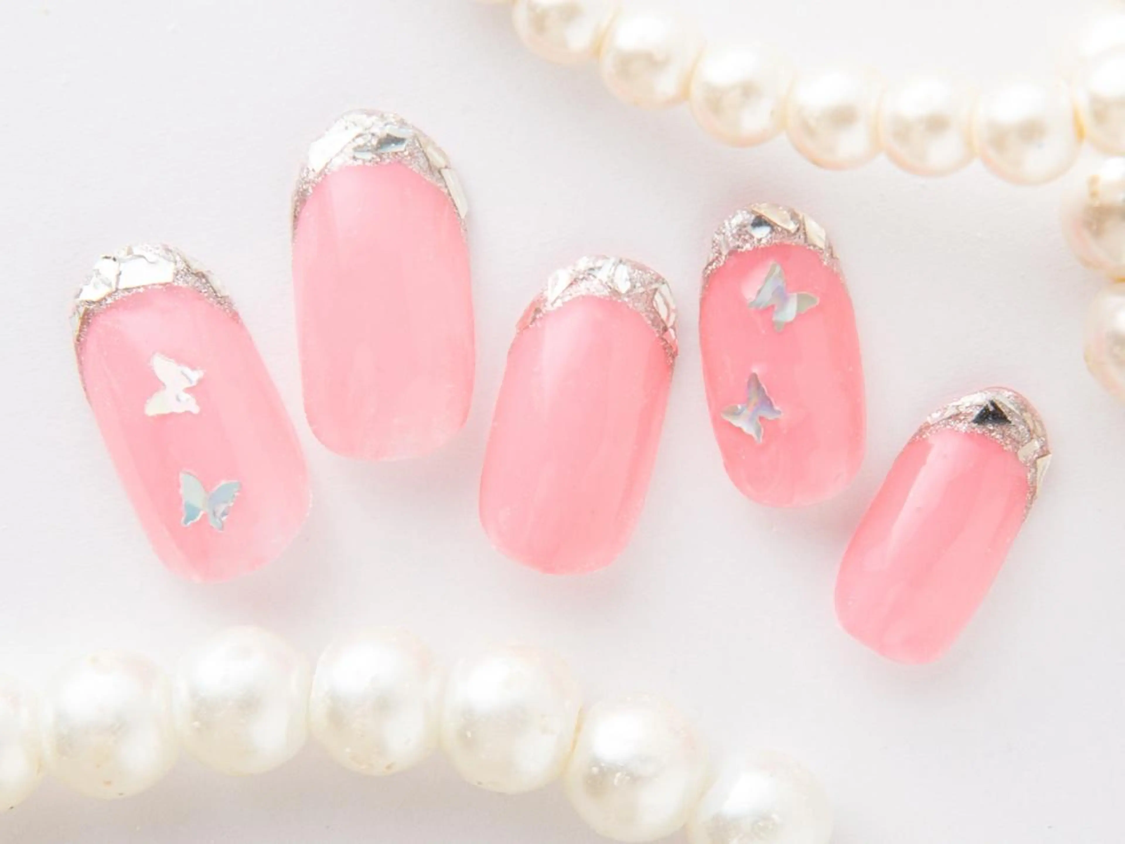 ネイル 桜ネイル 成人式 長さ出し フラッシュネイル フットネイル 💗🪽Tiary Nail🪽💗のネイルデザイン