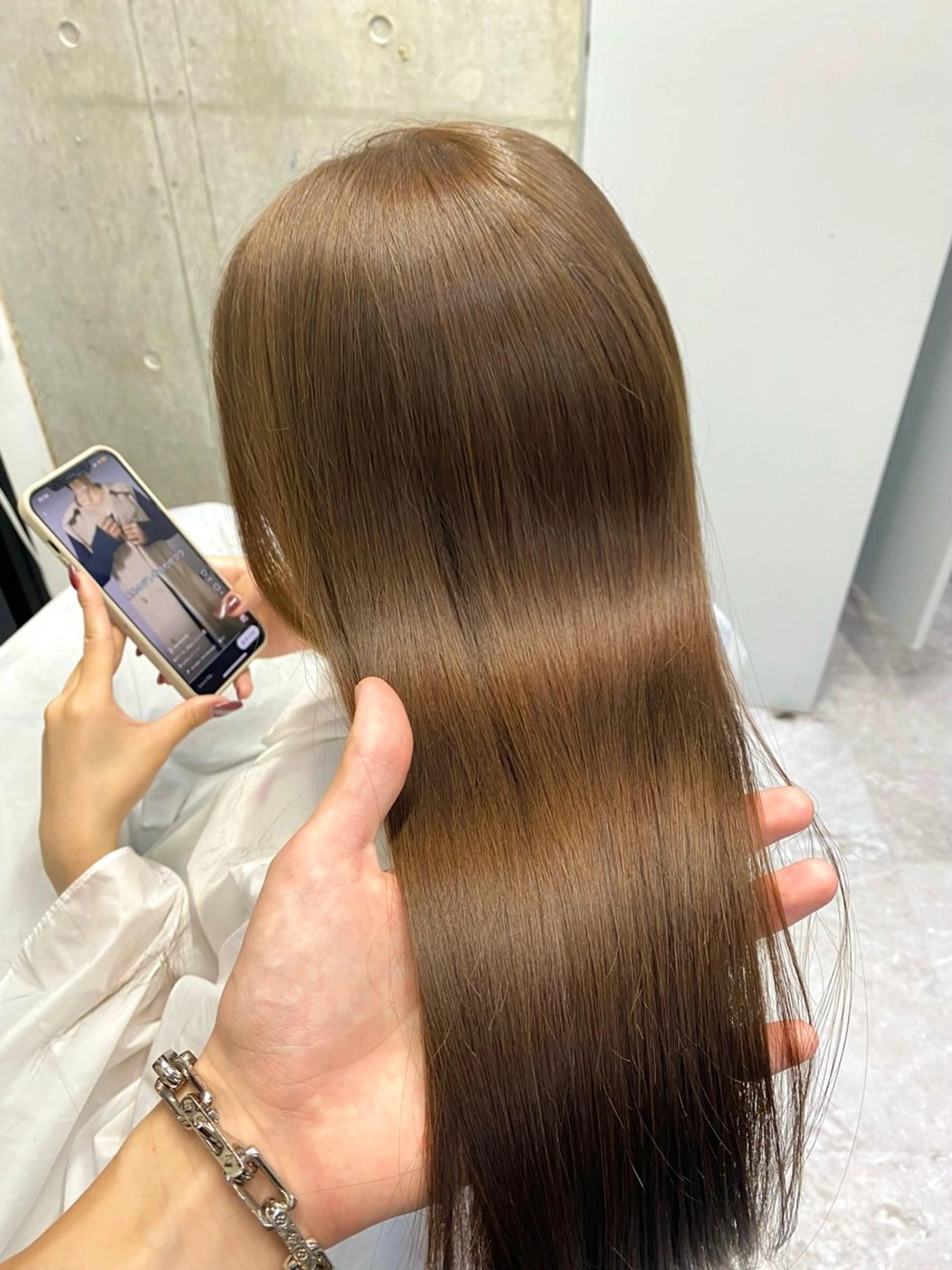 ロング カラー 髪質改善 トリートメント トリートメント 韓国風/ワンホンヘア 髪質改善/MaCoのヘアスタイル