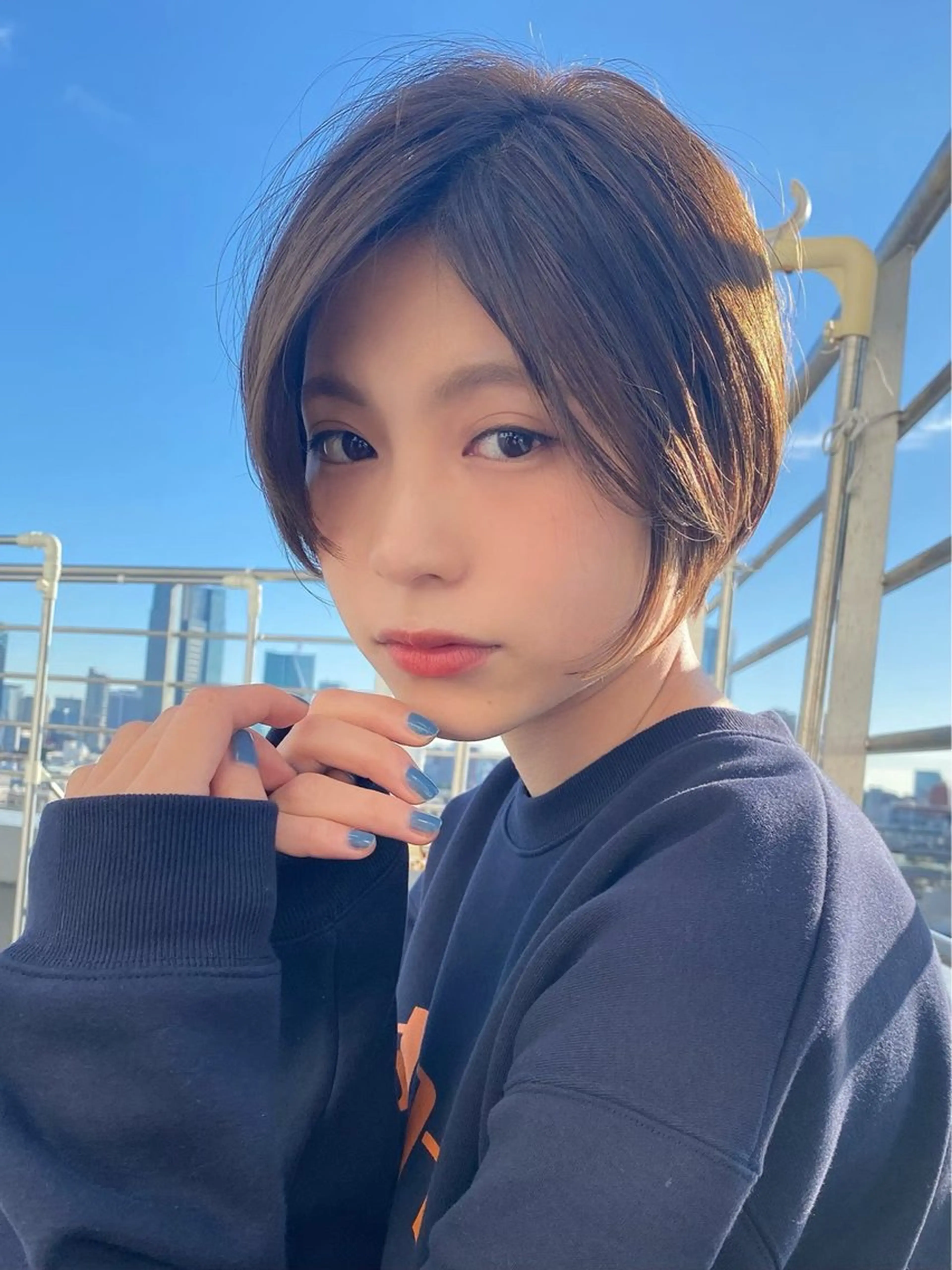 ショート カット ヘアカラー トリートメント 加納/くびれショート /レイヤー髪質改善のヘアスタイル