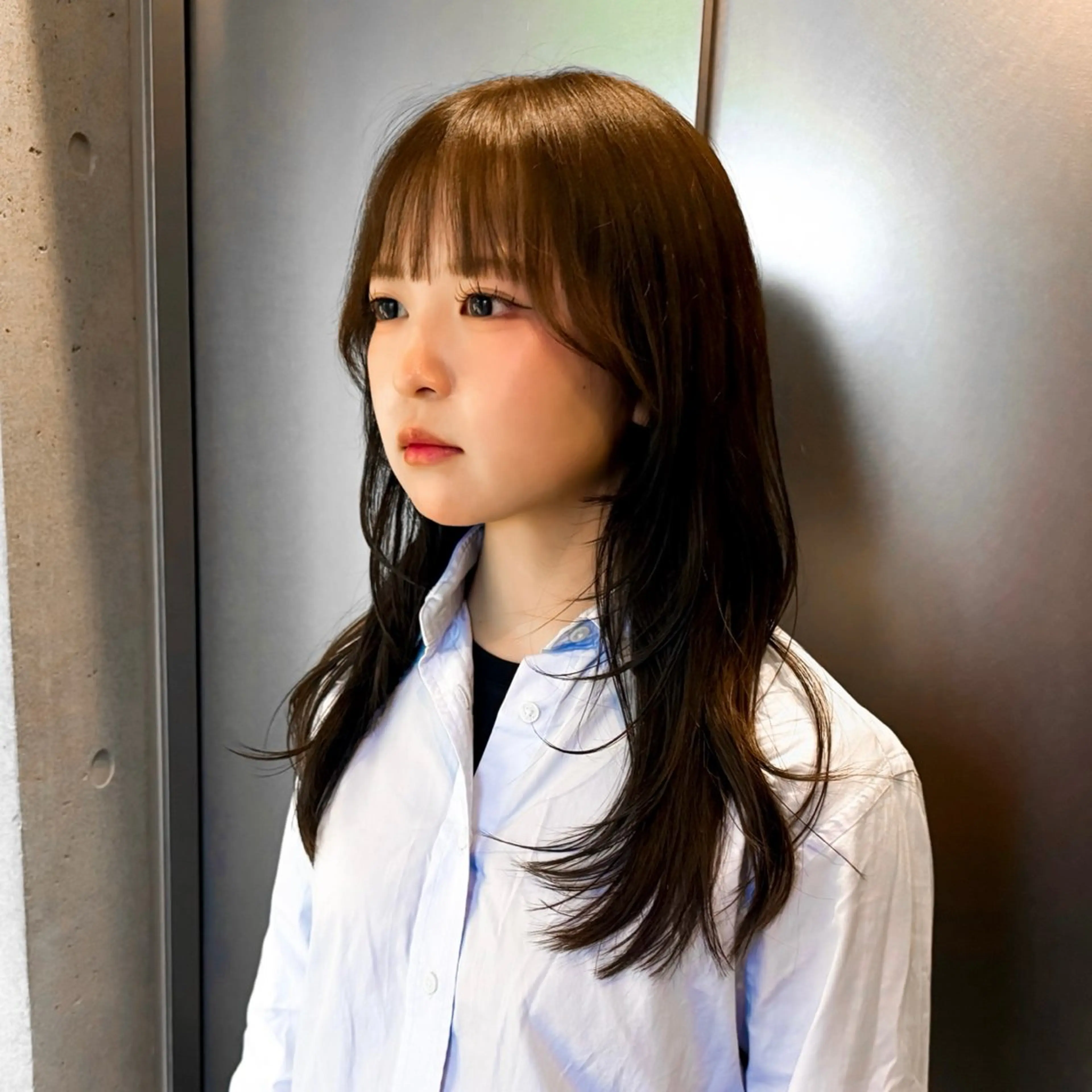 ロング カラー ロングレイヤー レイヤーカット ロング カット ヘアカラー トリートメント 透明感/血色カラー/ 似合せレイヤー/ゆいのヘアスタイル