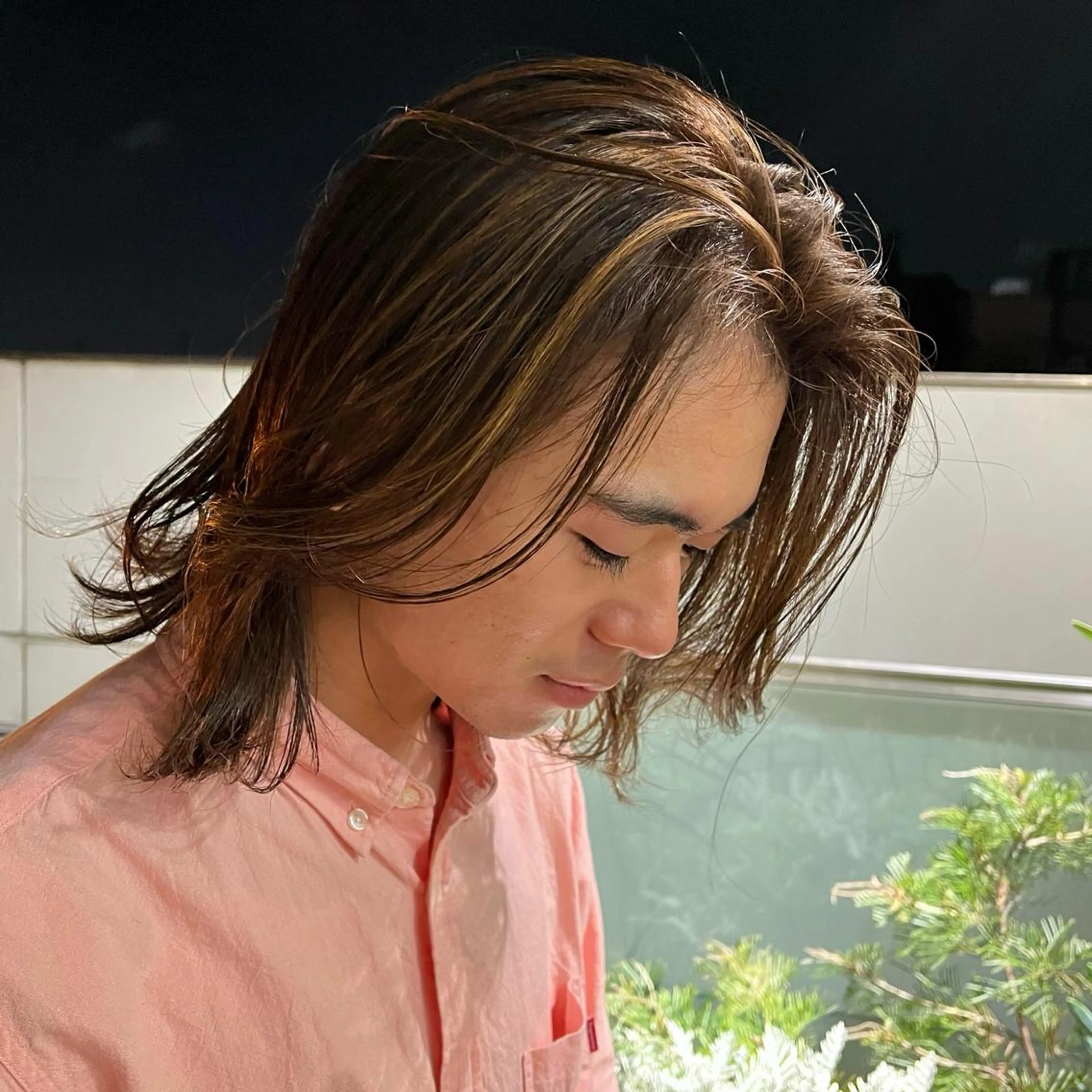 セミロング カラー ヘアアレンジ ヘアカラー トリートメント ボブハイトーン🦖 デザインMAMIのヘアスタイル