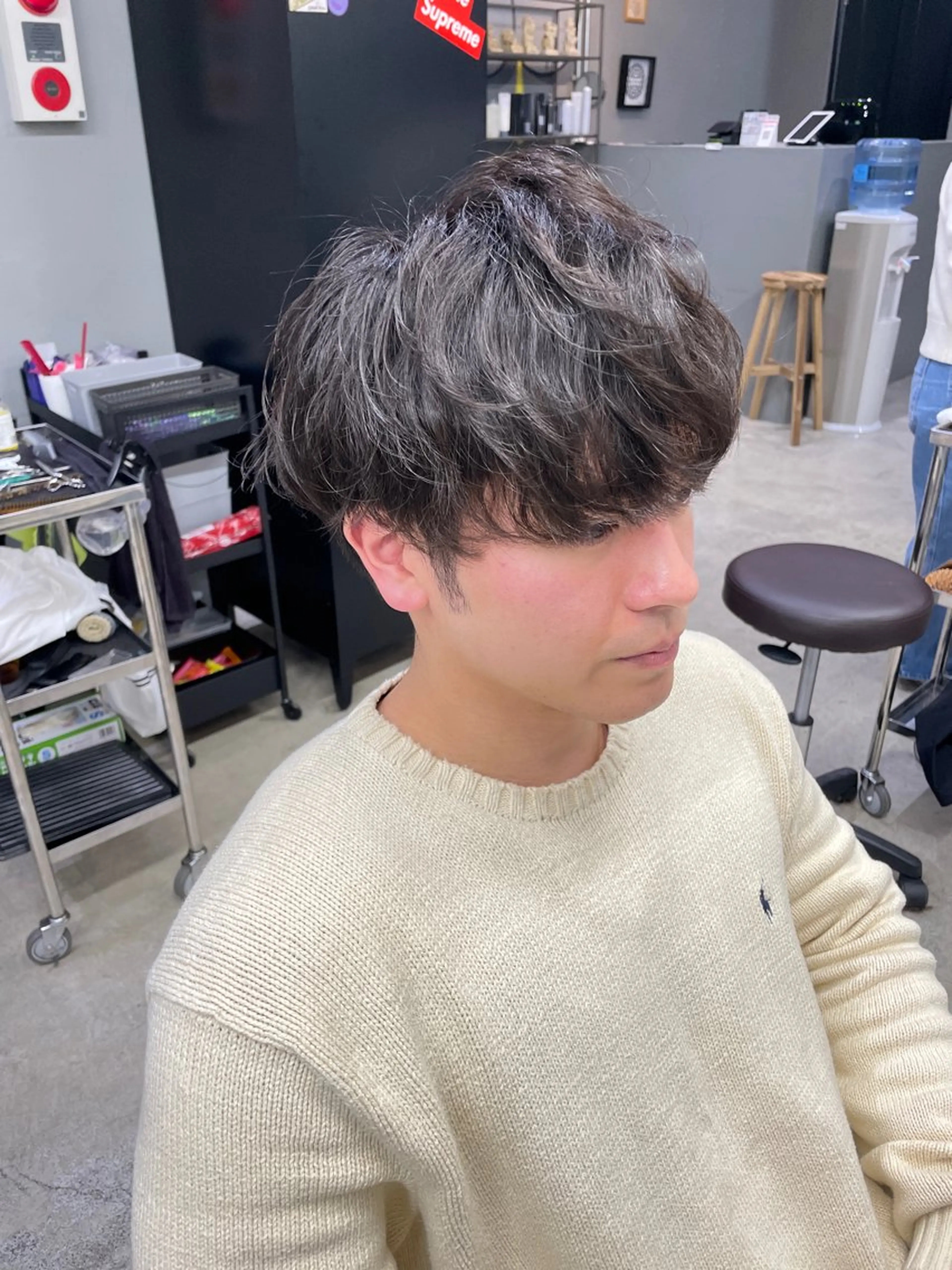 ショート パーマ メンズ カット パーマ メンズ専門サロン wokeのヘアスタイル