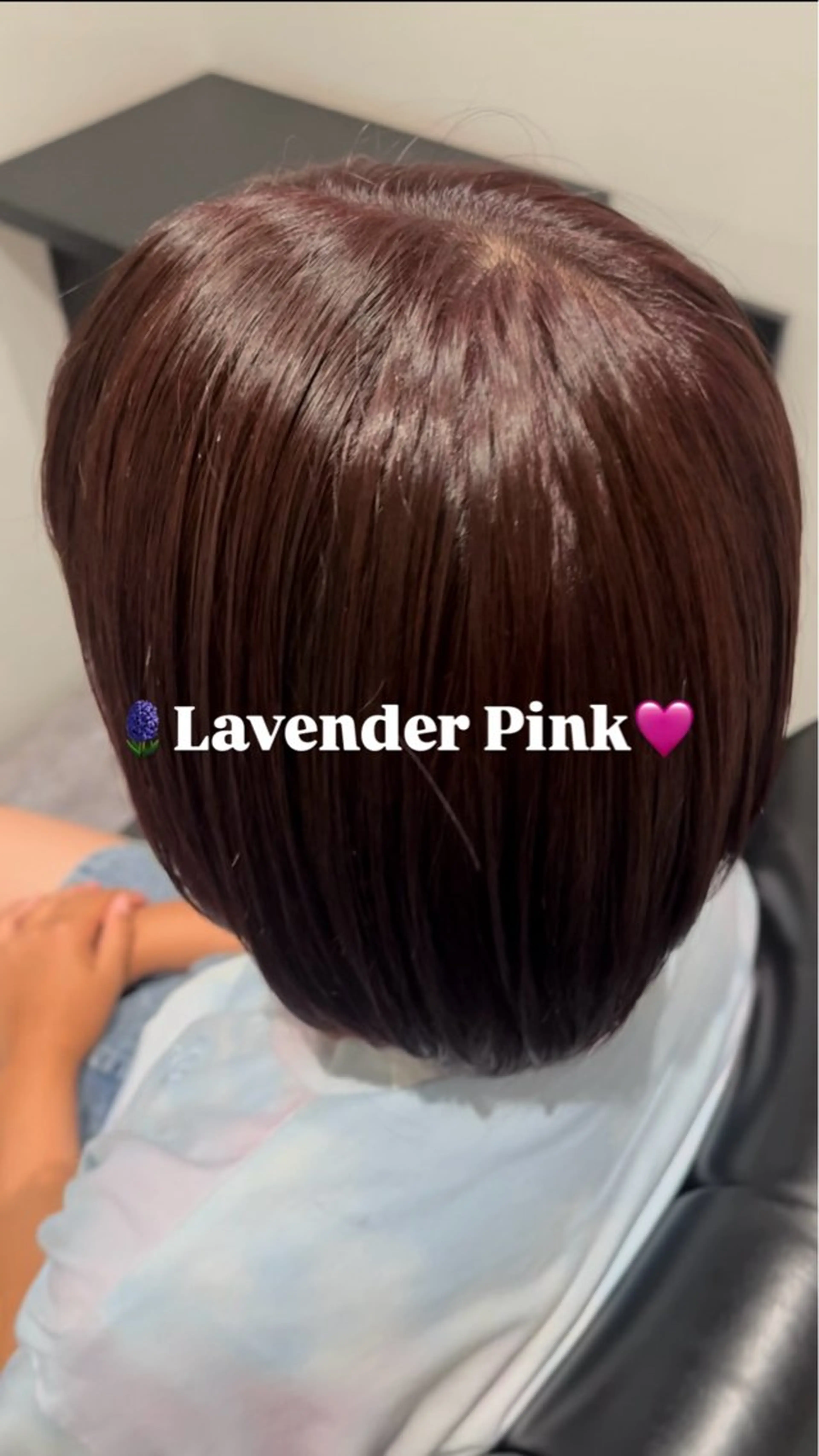 カラー ラベンダーカラー ラベンダーピンク ピンクカラー ヘアカラー 榊原 あいなのヘアスタイル