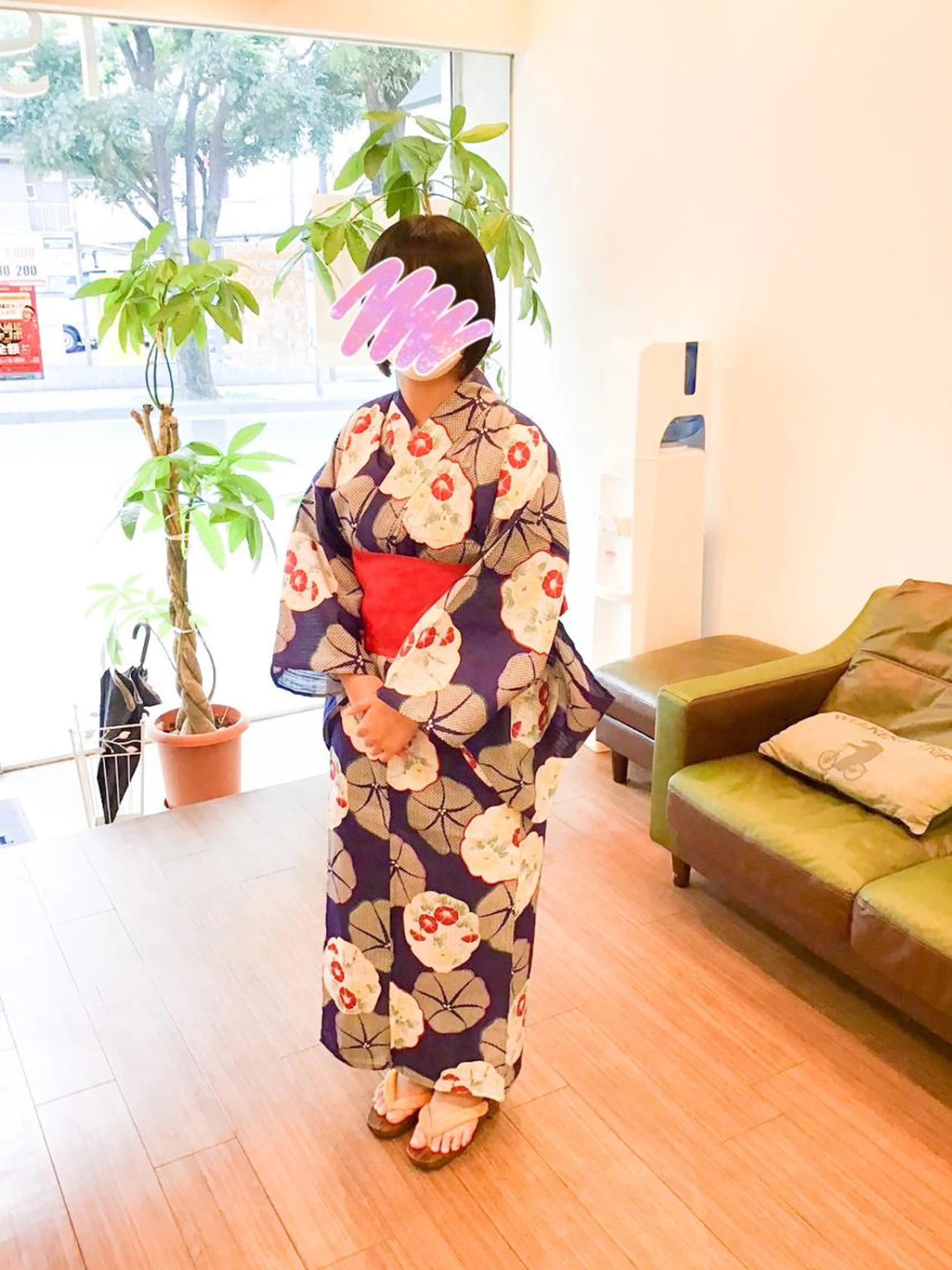 浴衣の着付けとヘアアレンジの写真