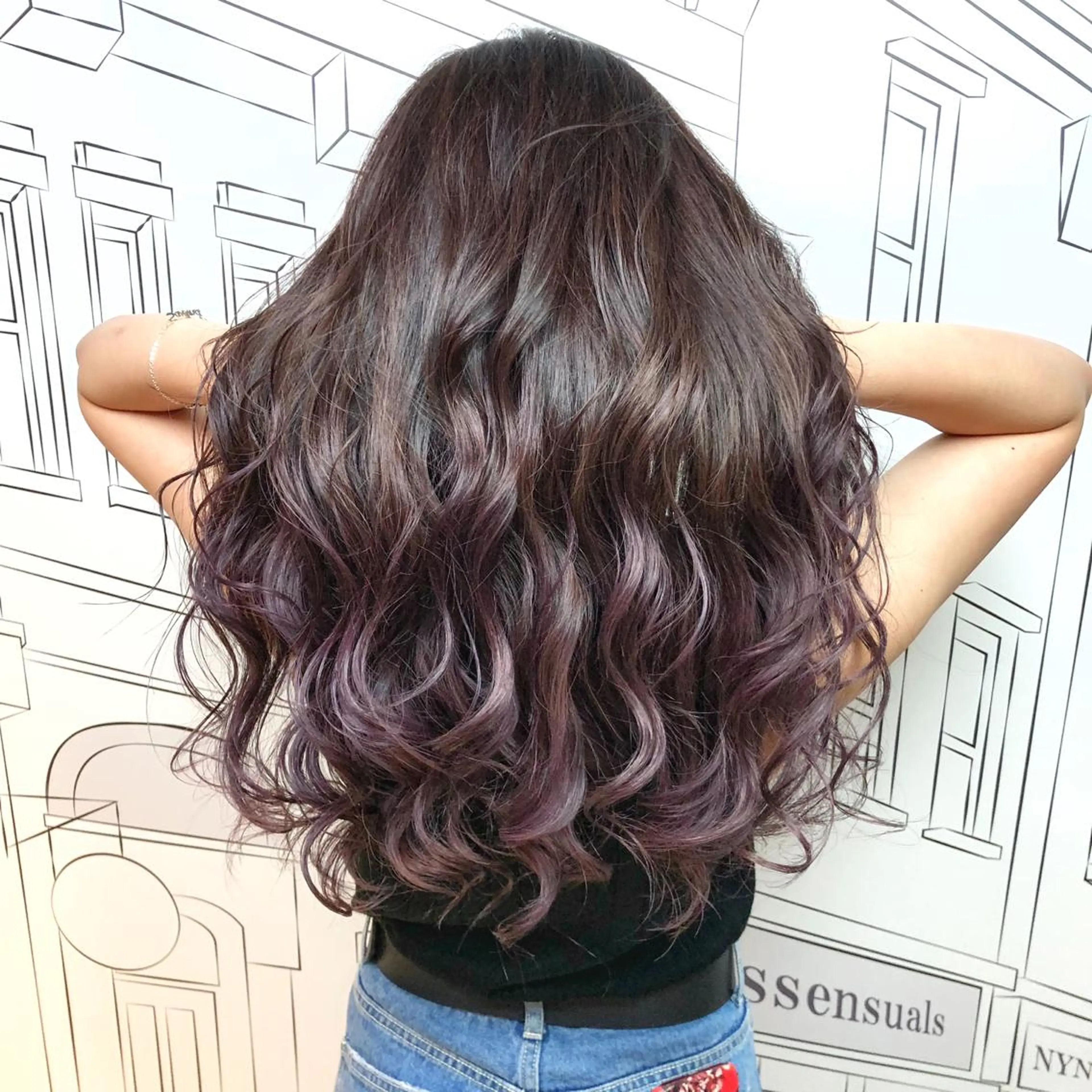 セミロング カラー グラデーションカラー ラベンダーカラー レイヤー⭐️カラー ⭐️平川雅史のヘアスタイル