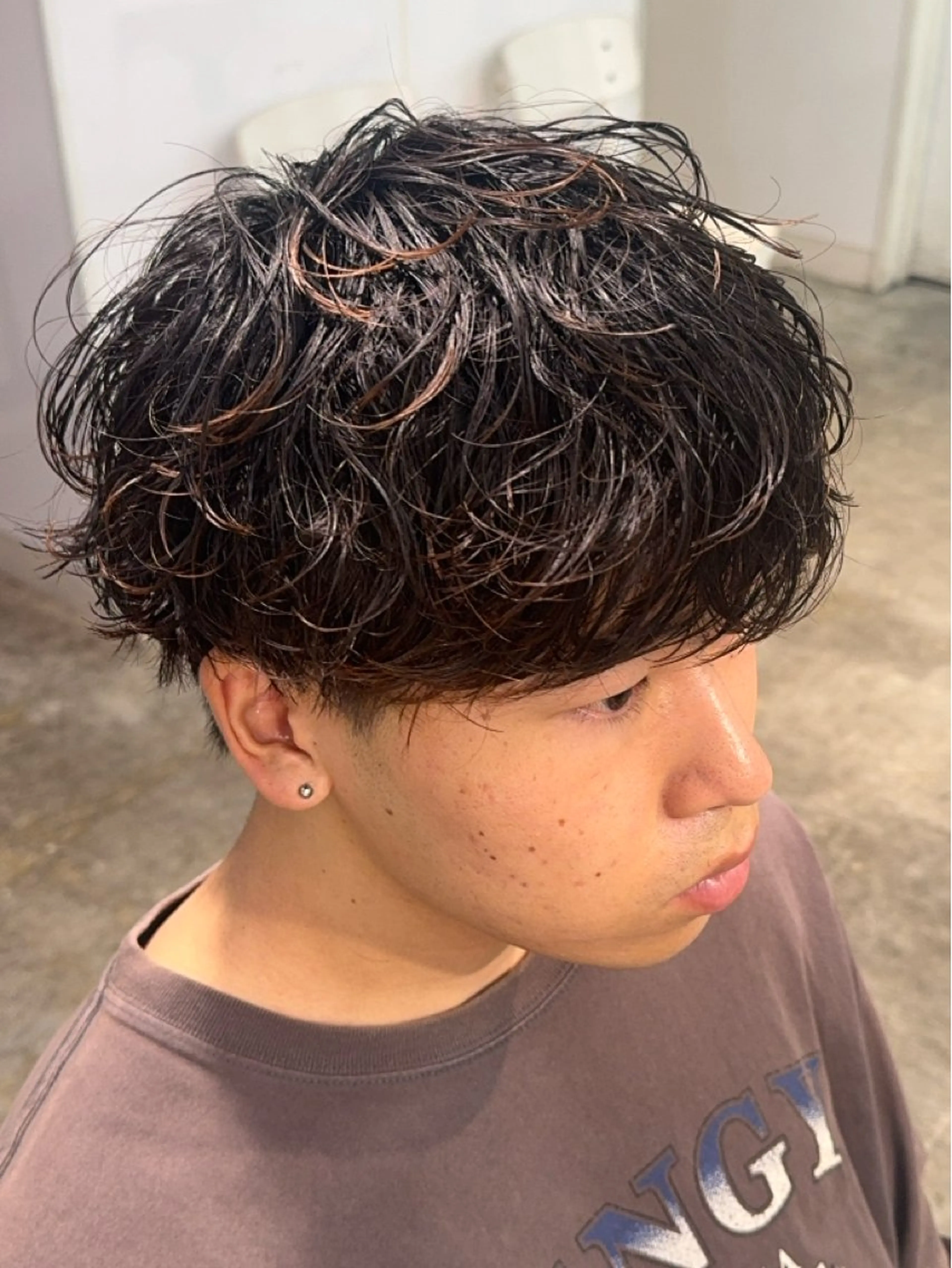 【🔥40%オフクーポン🔥】メンズカット＋ナチュラルシャドウパーマ+ケアトリートメントの写真