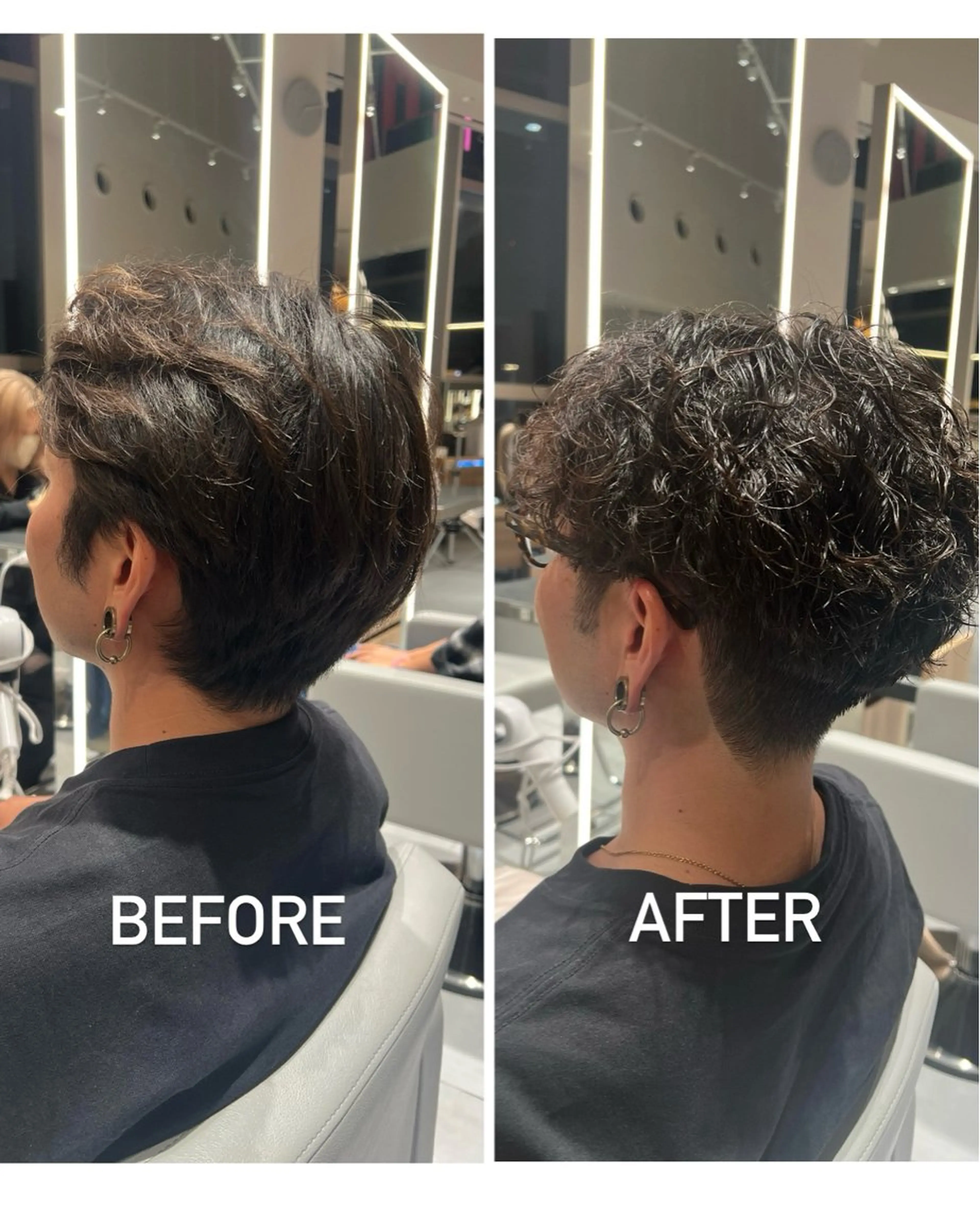 パーマ メンズ メンズパーマ kako ショート ボブのヘアスタイル