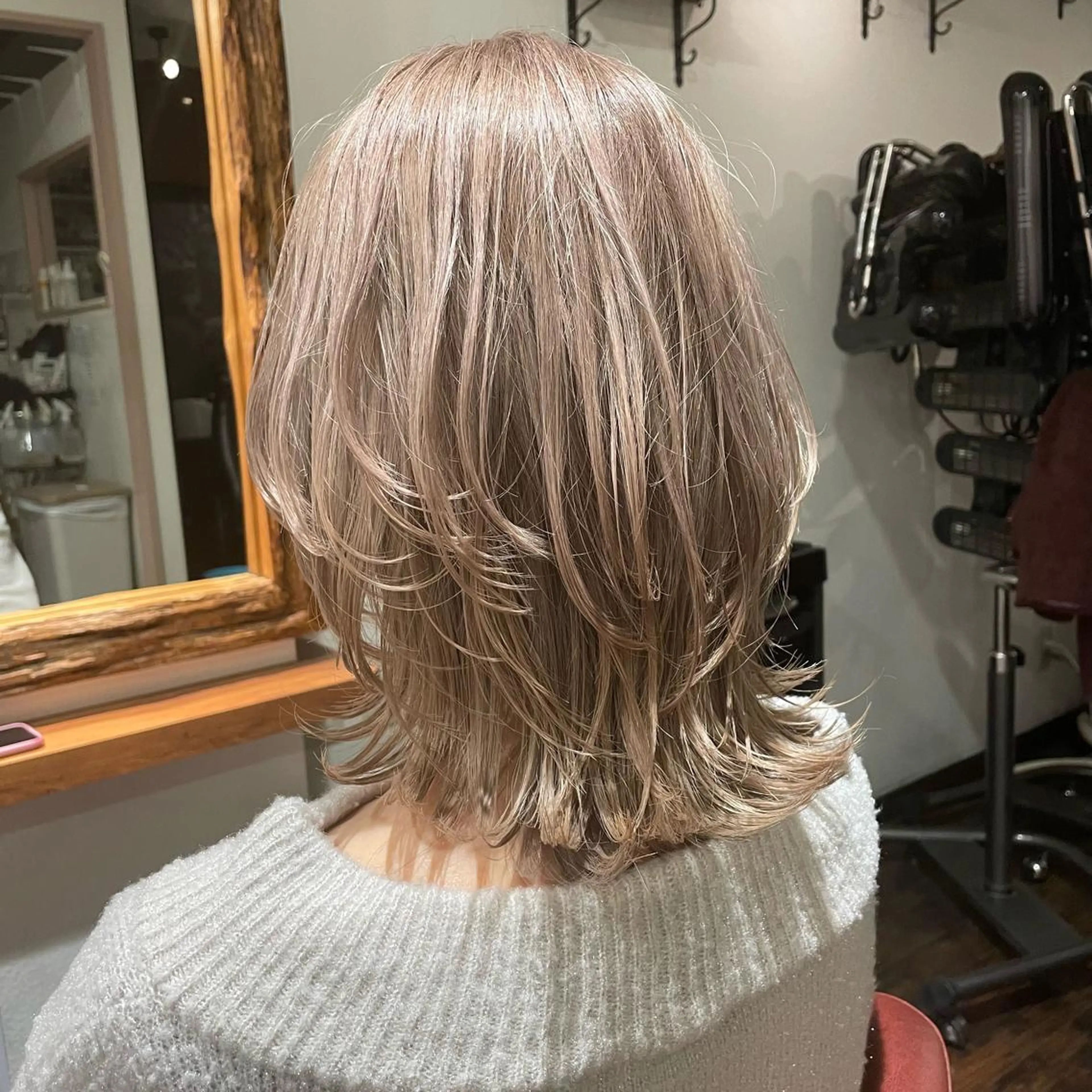 ミディアム カラー ウルフカット カット ヘアカラー Wataru 外国人風カラー💎のヘアスタイル
