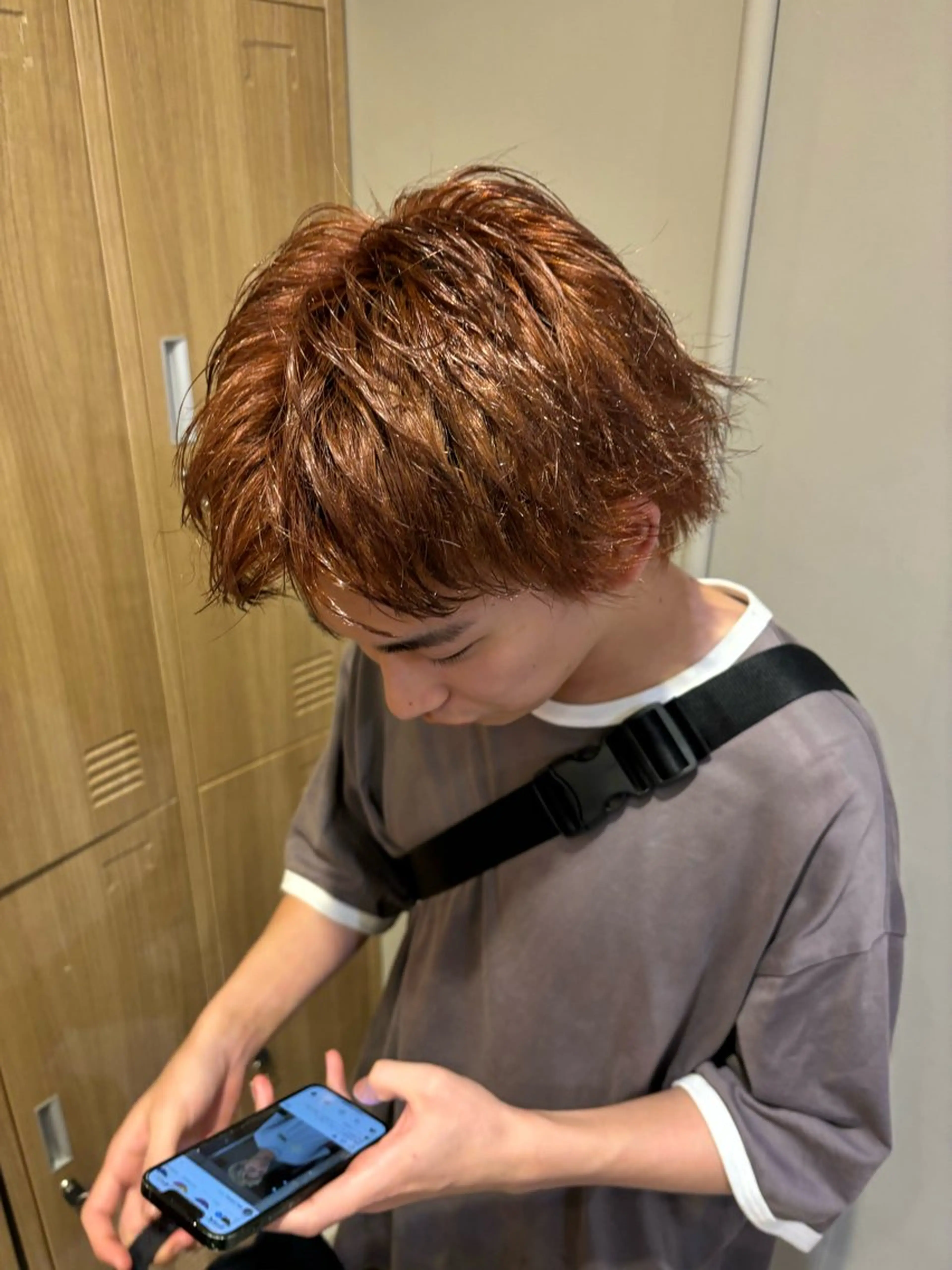 ショート カラー ブラウンカラー オレンジ オレンジブラウン カラーリスト ちひろ🧸のヘアスタイル