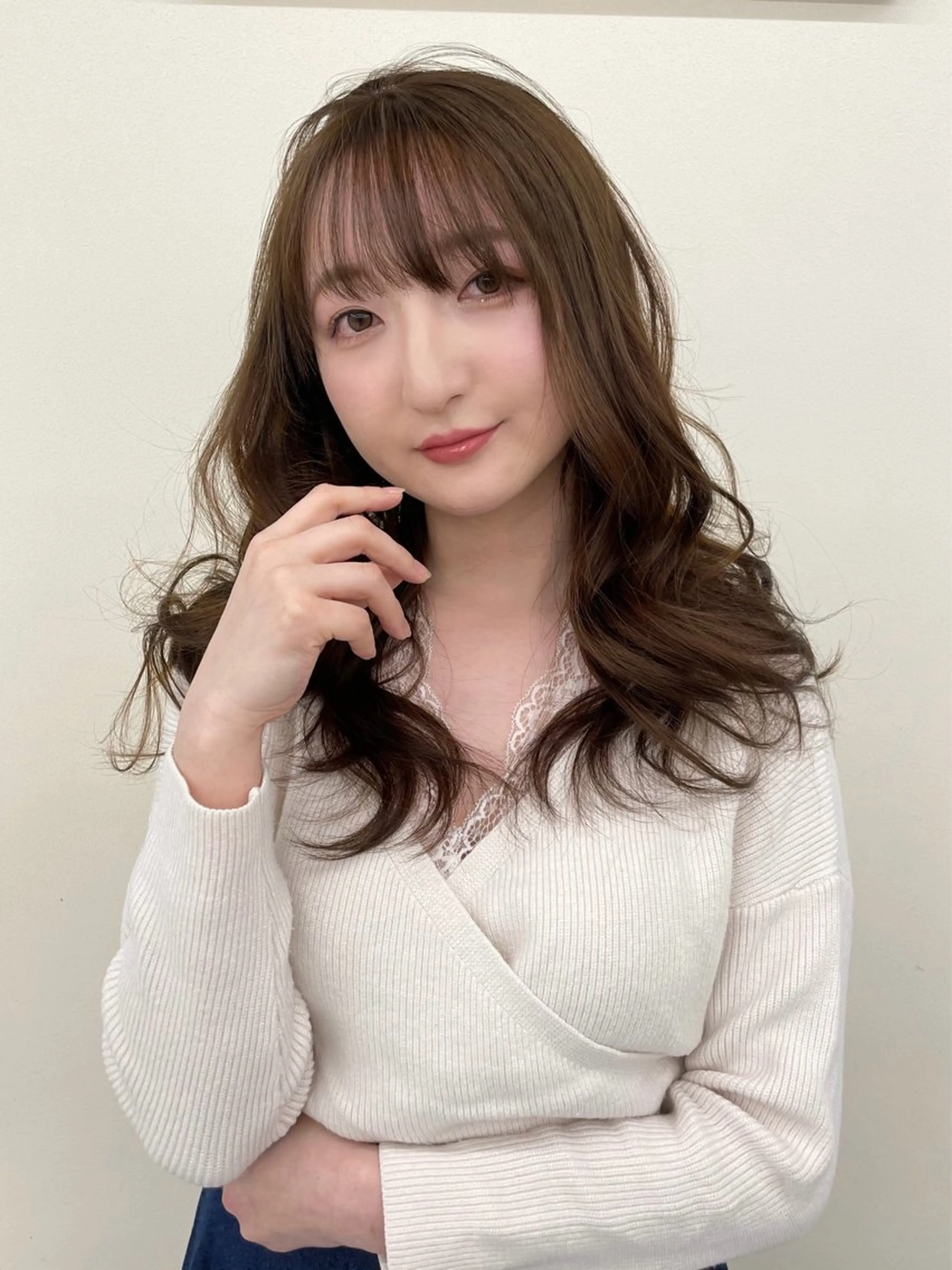 セミロング カラー ヘアアレンジ カット ヘアカラー トリートメント maoブリーチ無し 似合わせカラーのヘアスタイル