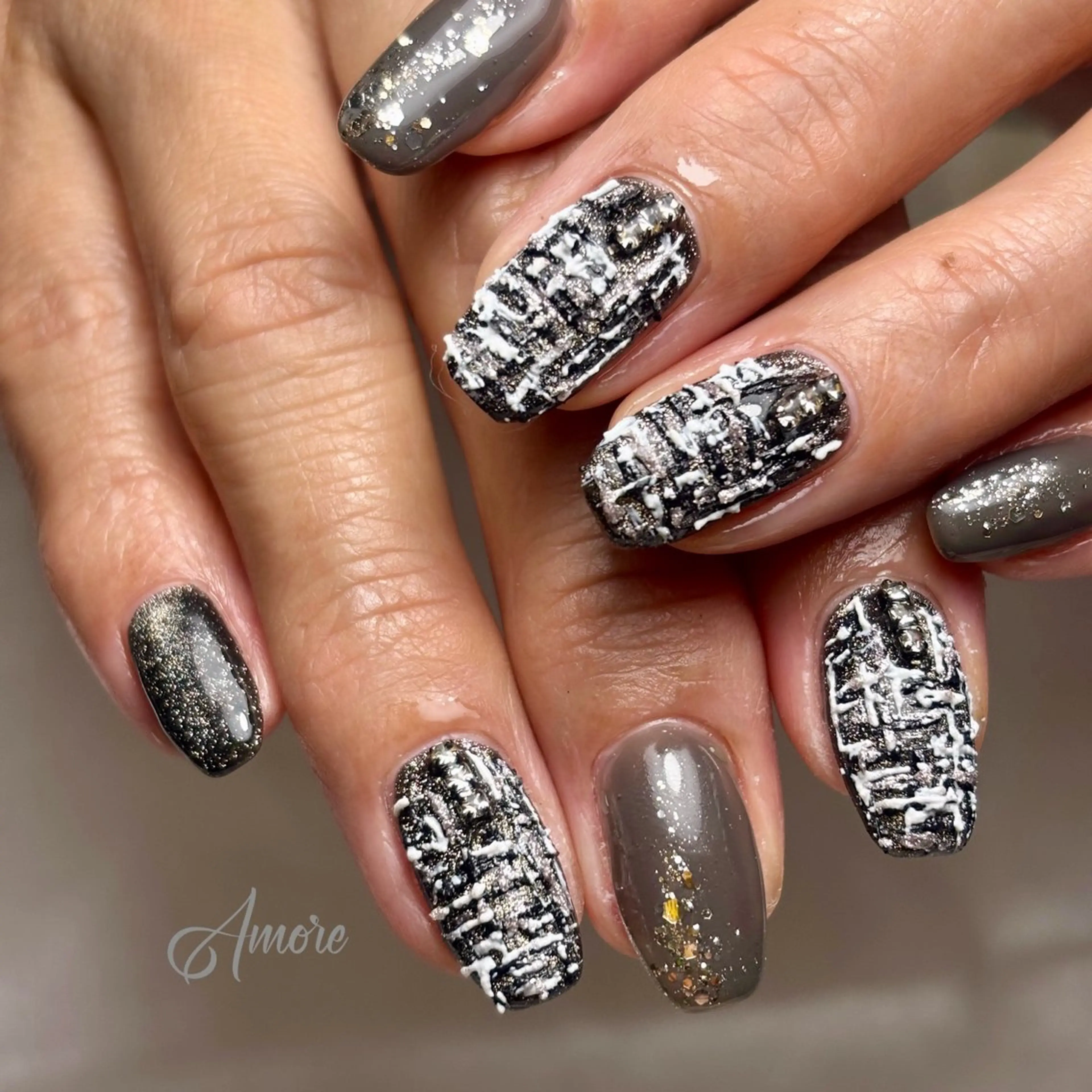 ネイル 桜ネイル ジェルネイル キラキラネイル 韓国ネイル マグネットネイル You kyehwaのネイルデザイン