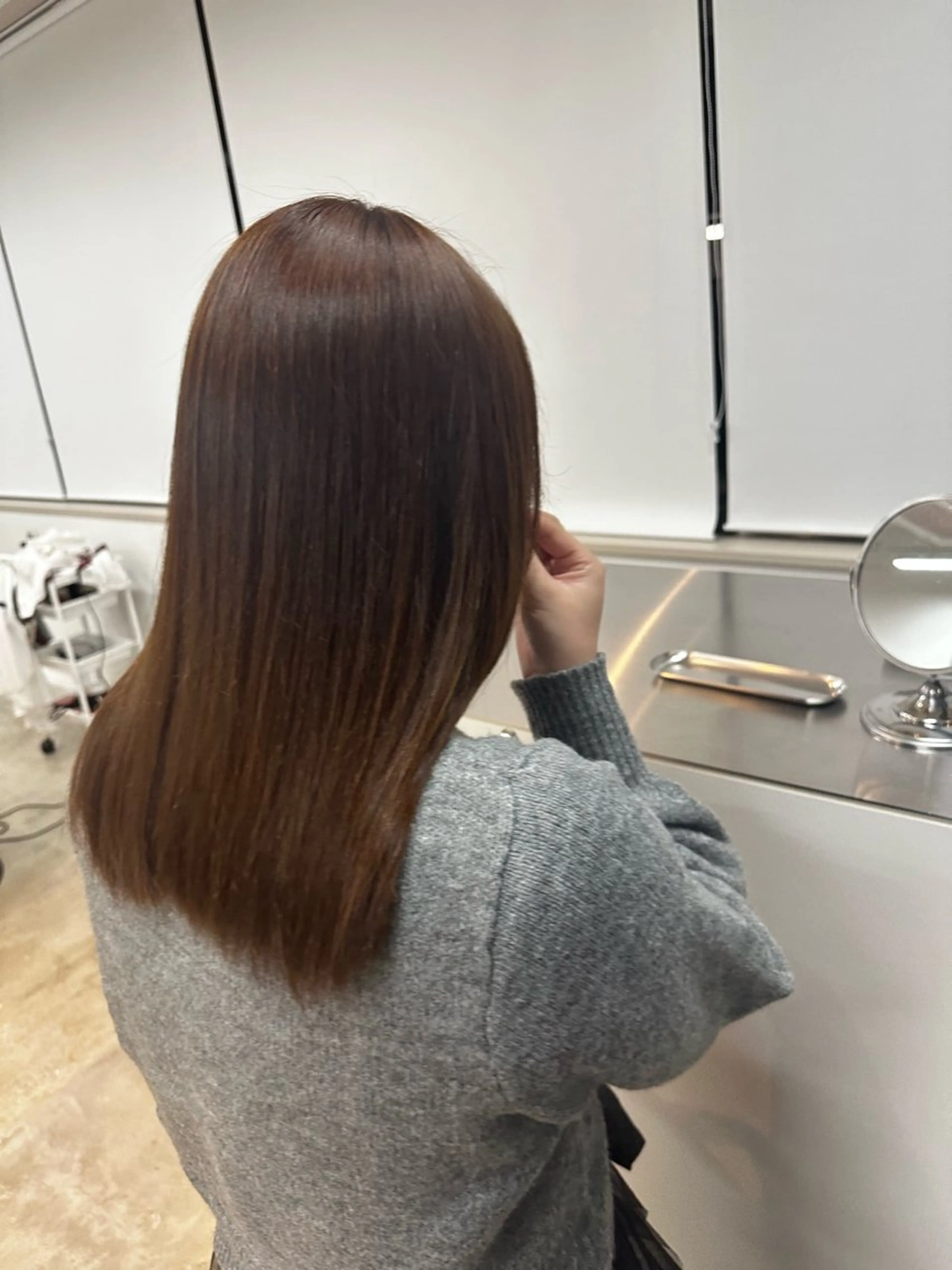 ミディアム 縮毛矯正 縮毛矯正 伊藤 郁弥のヘアスタイル