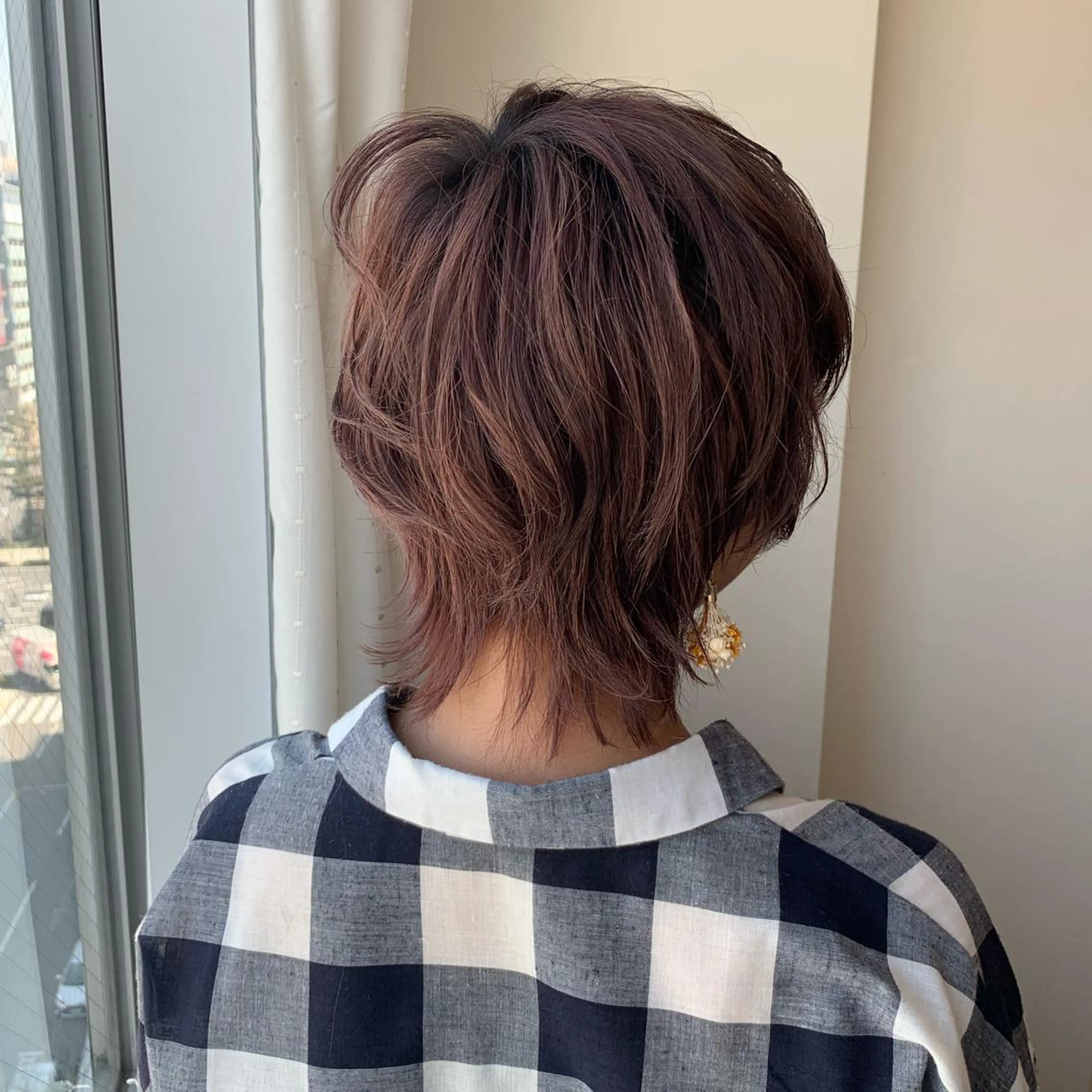 ショート カラー ボブウルフ／ボブ Satsuki【名駅のヘアスタイル