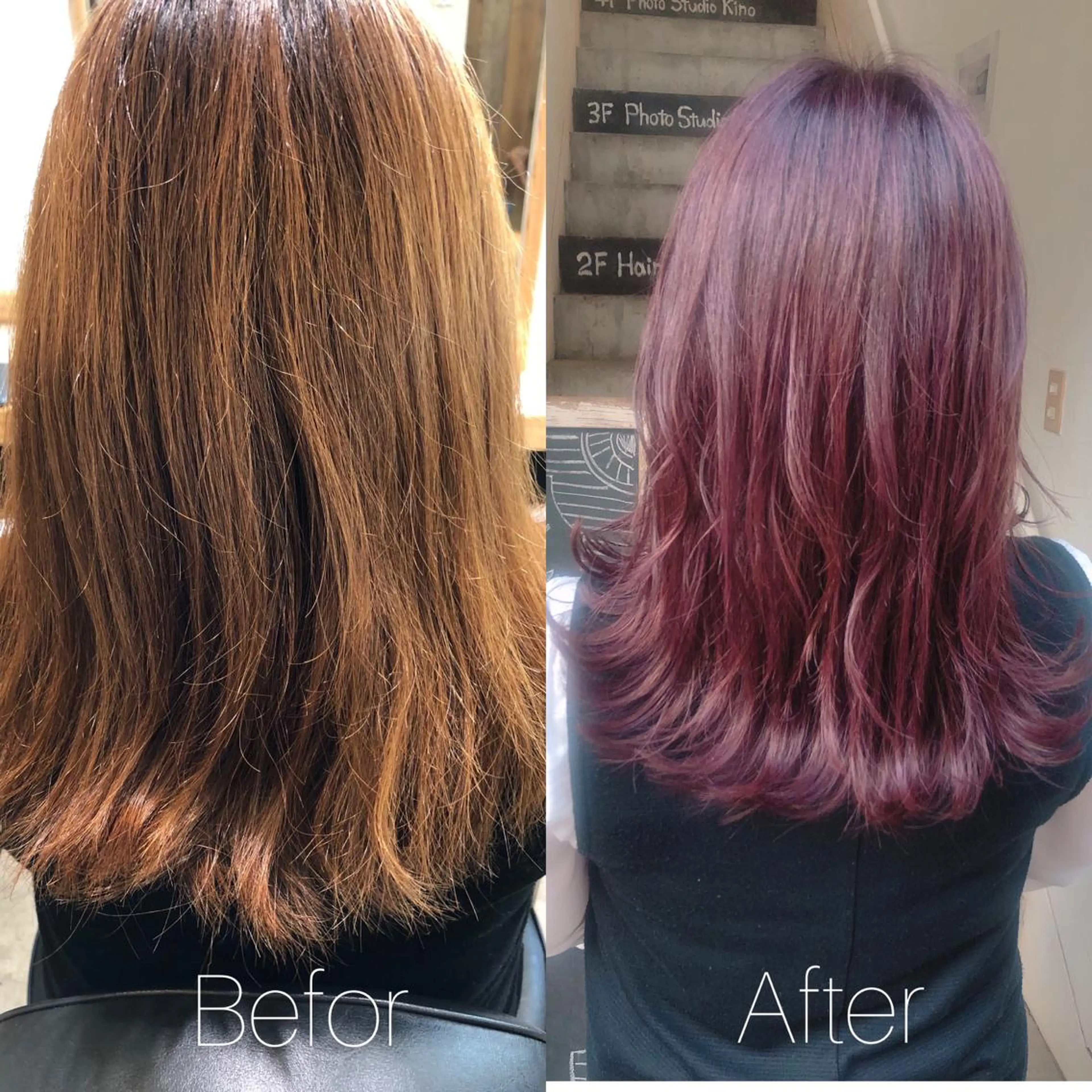 ロング カラー ハイライトカラー ハイライト カット ヘアカラー 舘野 太嘉宏のヘアスタイル