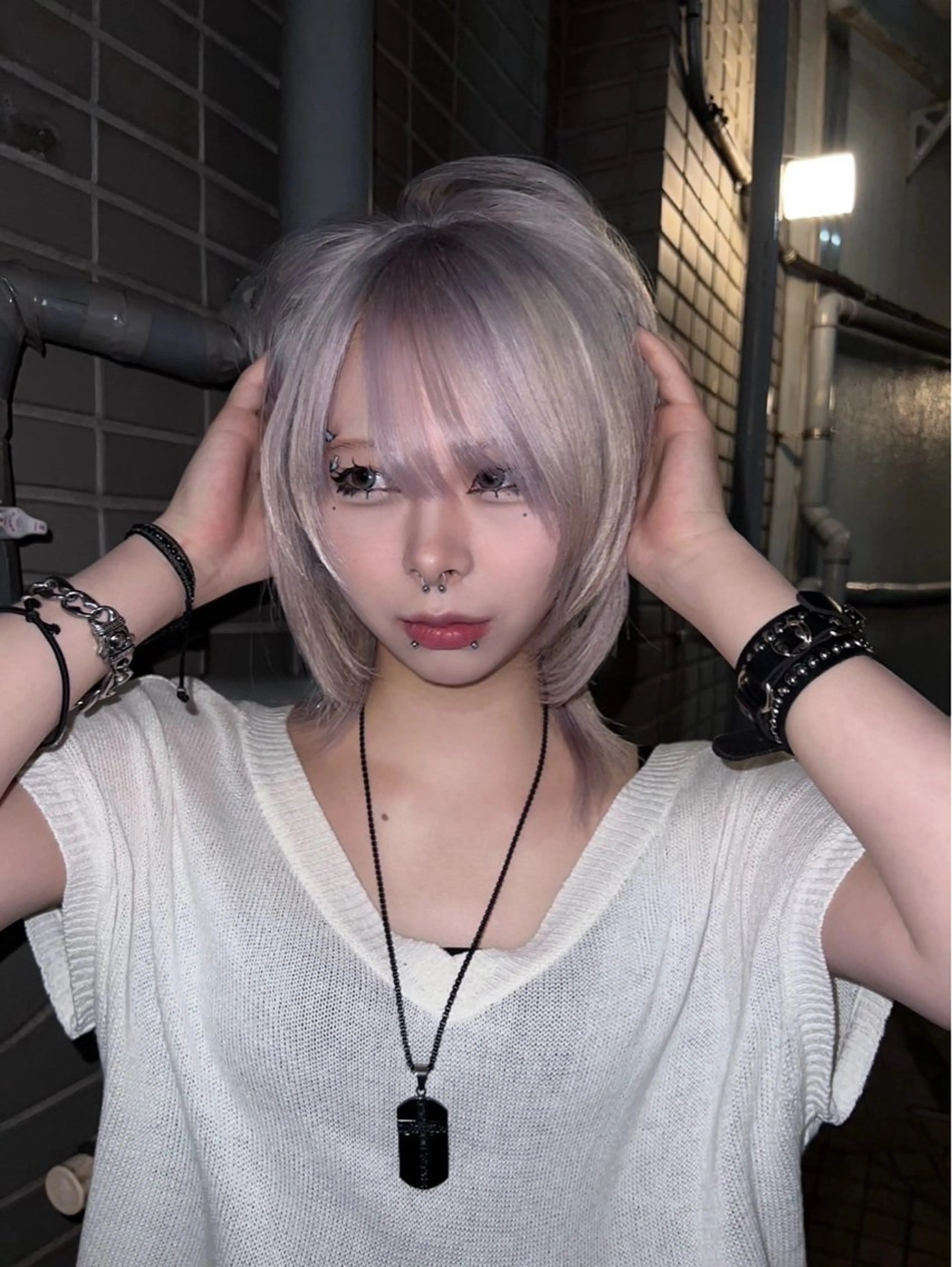 ミディアム ヘアカラー AIRA/ブリーチ ‪/透明感カラーのヘアスタイル
