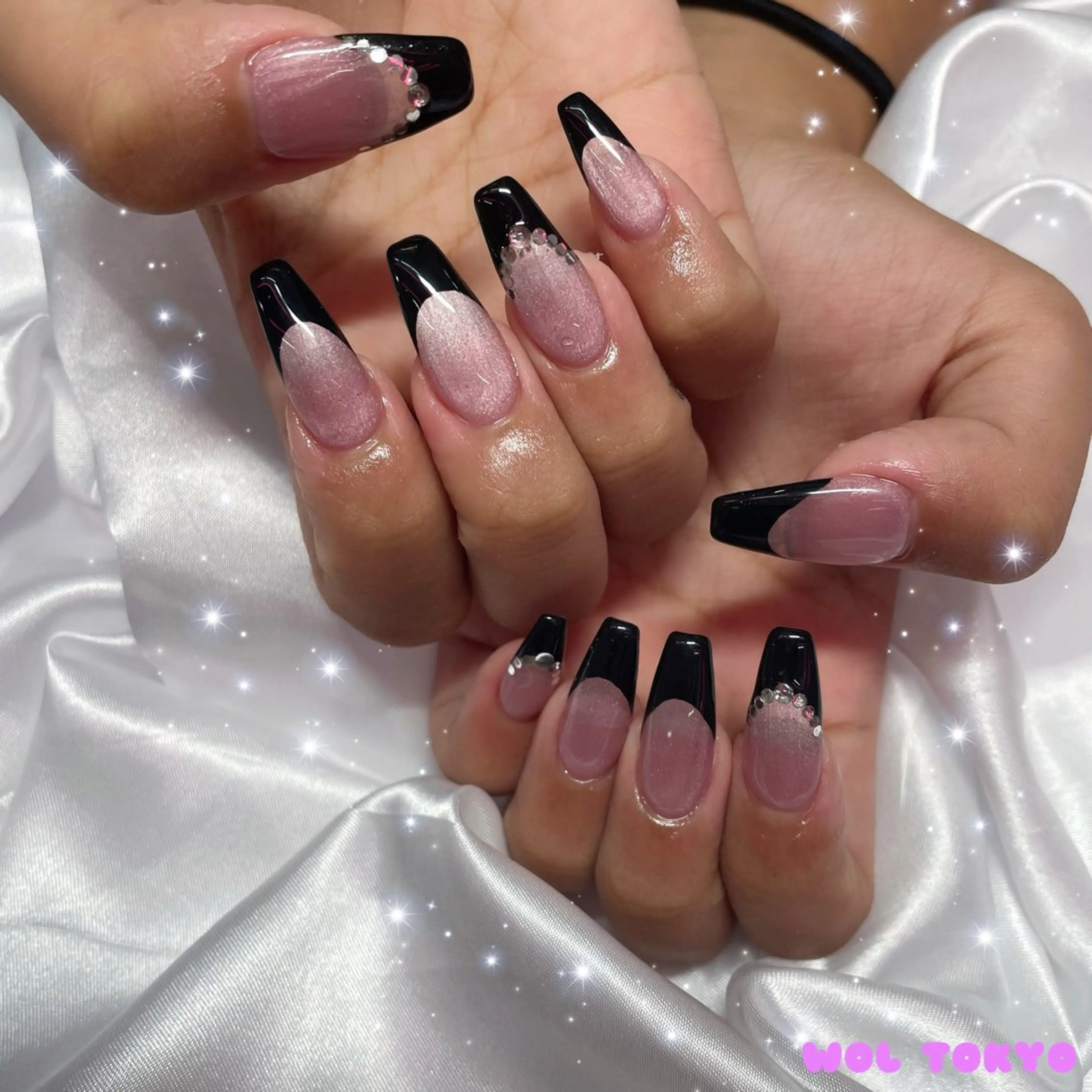 ネイル フレンチネイル ロングネイル ハンドネイル WOLTOKYO池袋 maiのネイルデザイン