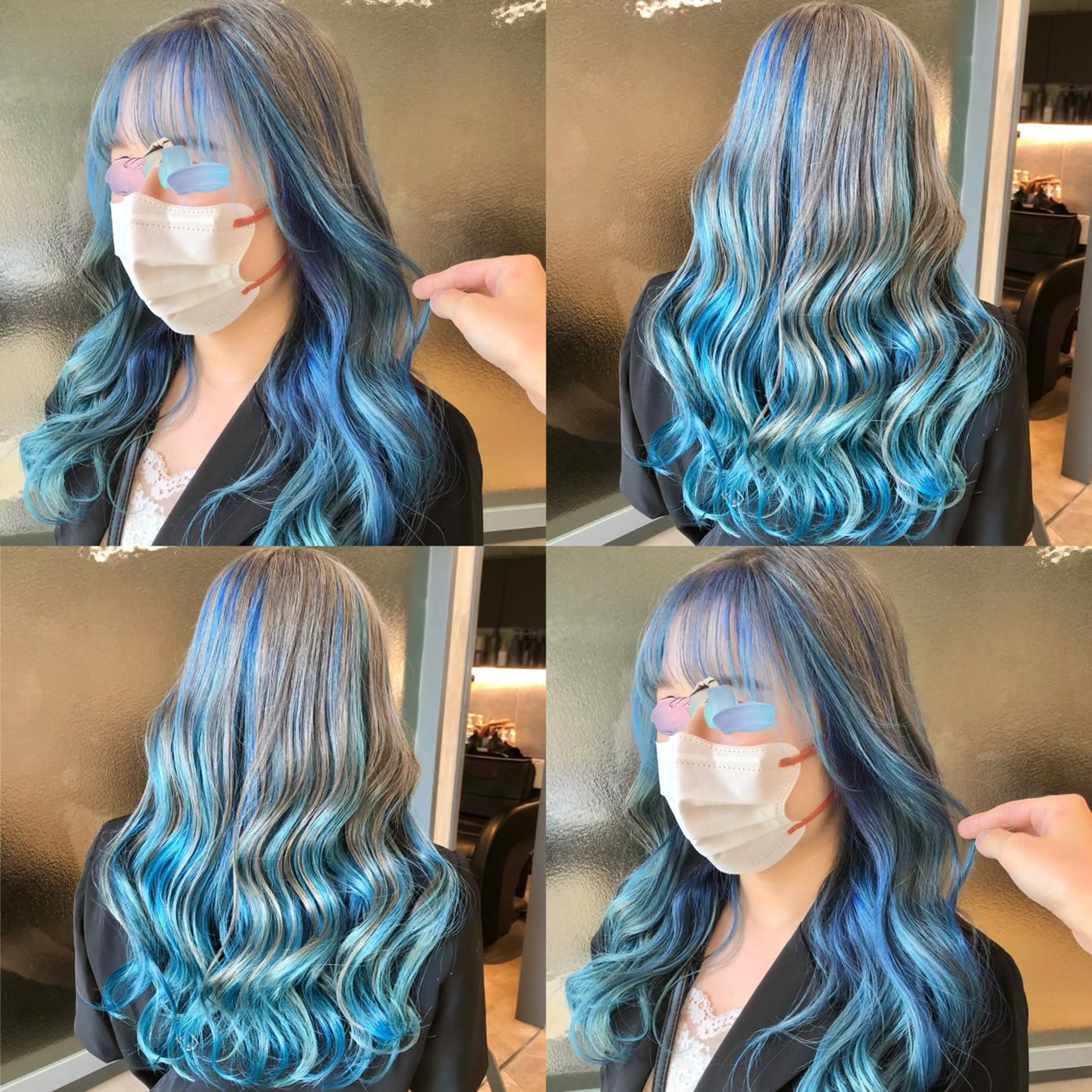 ロング カラー ブリーチ デザインカラー インナーカラー 推しカラー✨ オタク美容師ユウカのヘアスタイル