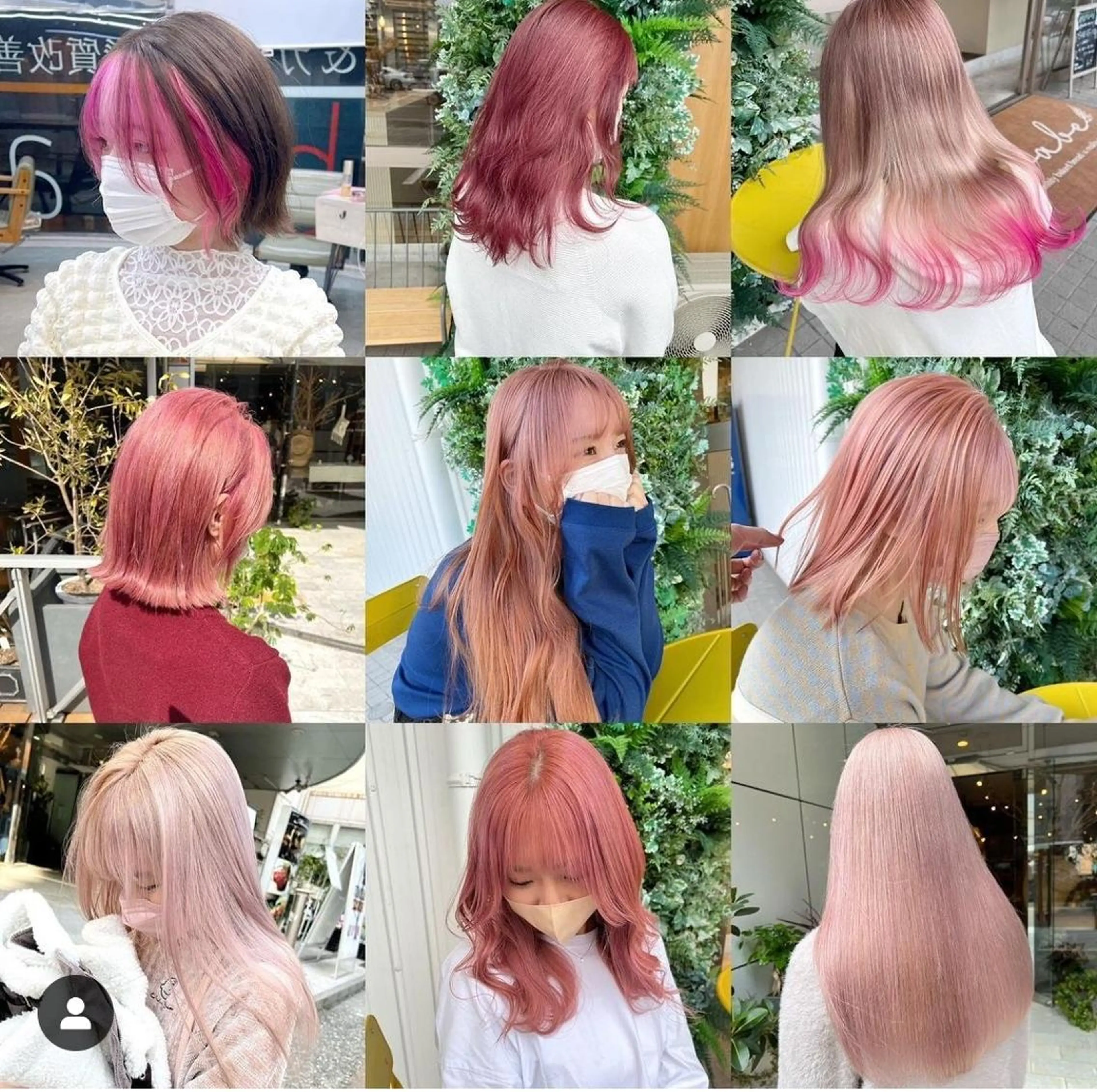 セミロング 🌈カラーとエクステ 🌟エクステのヘアスタイル