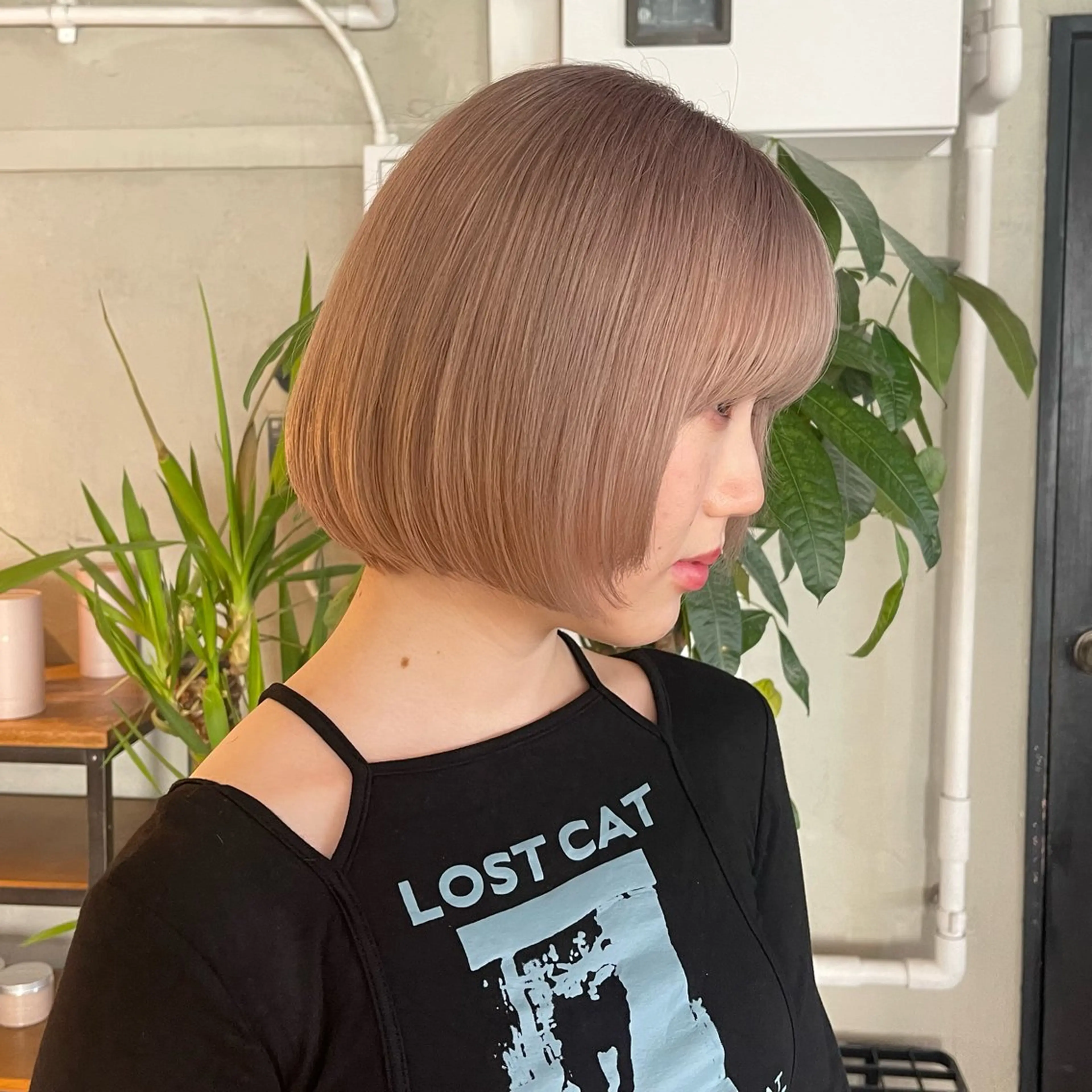 ミディアム カラー ヘアアレンジ 💛ベージュ/艶髪 RINO🪽のヘアスタイル