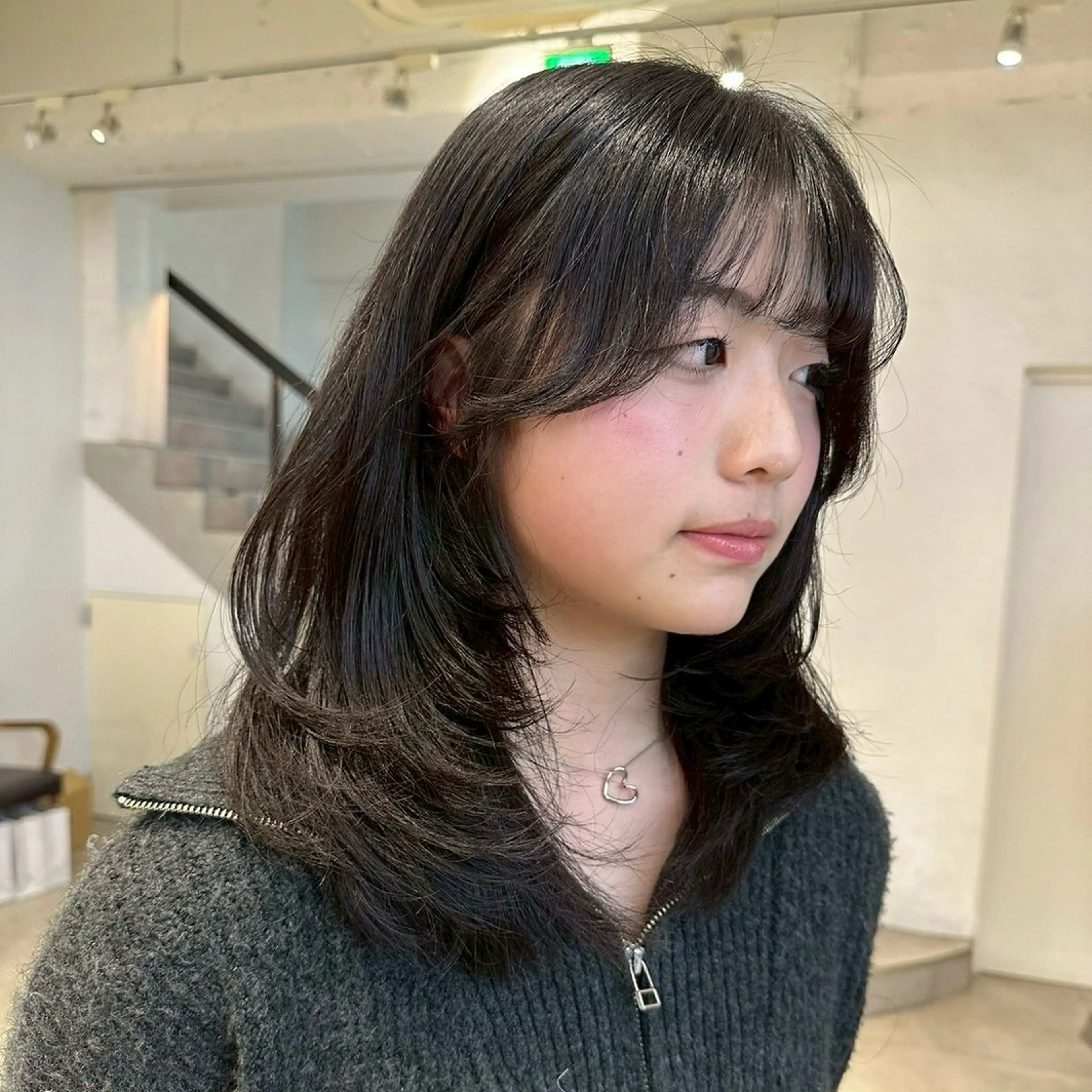 ミディアム カット 平成GAL/ブラウン 系/ココトキのヘアスタイル