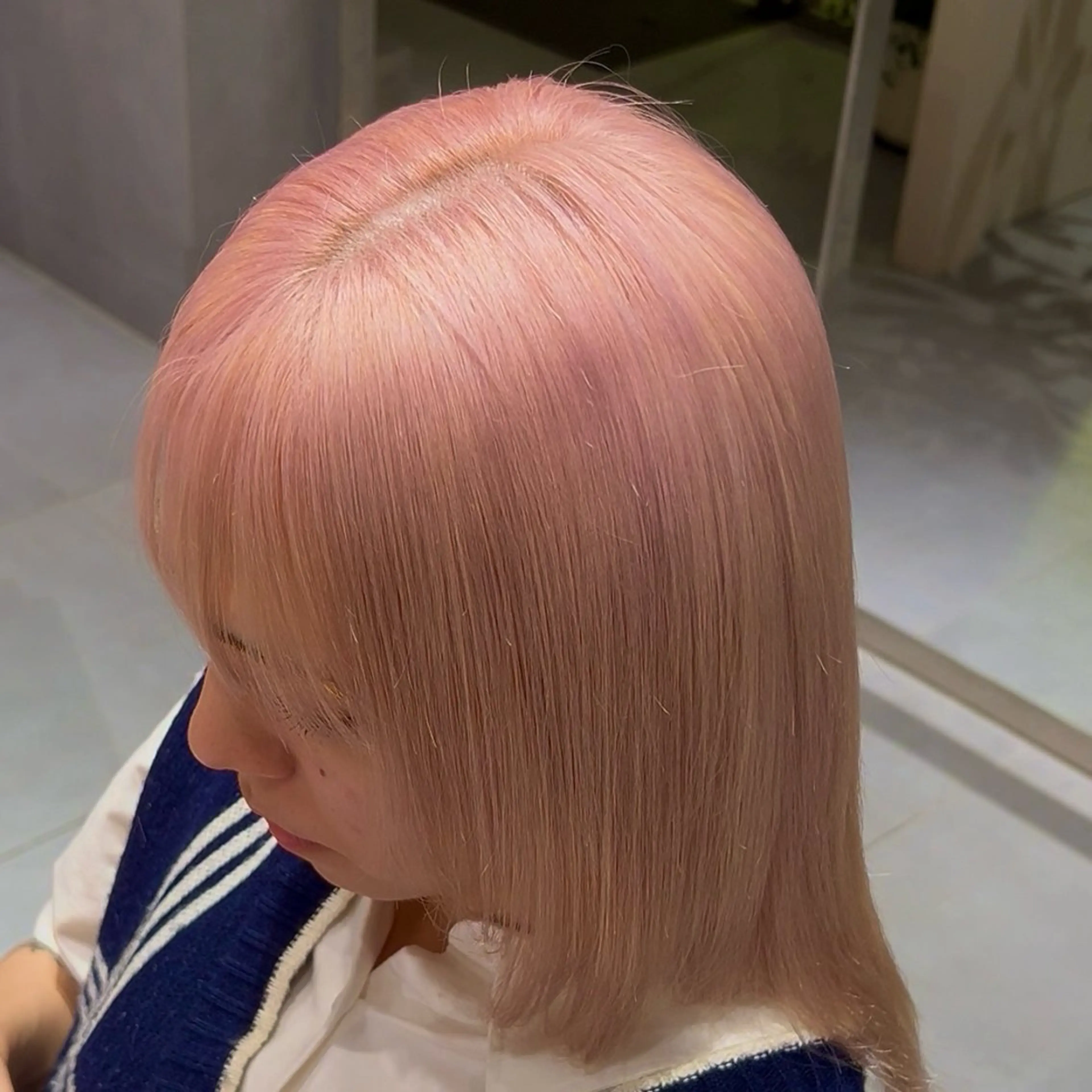 ミディアム カラー 田中 希のヘアスタイル