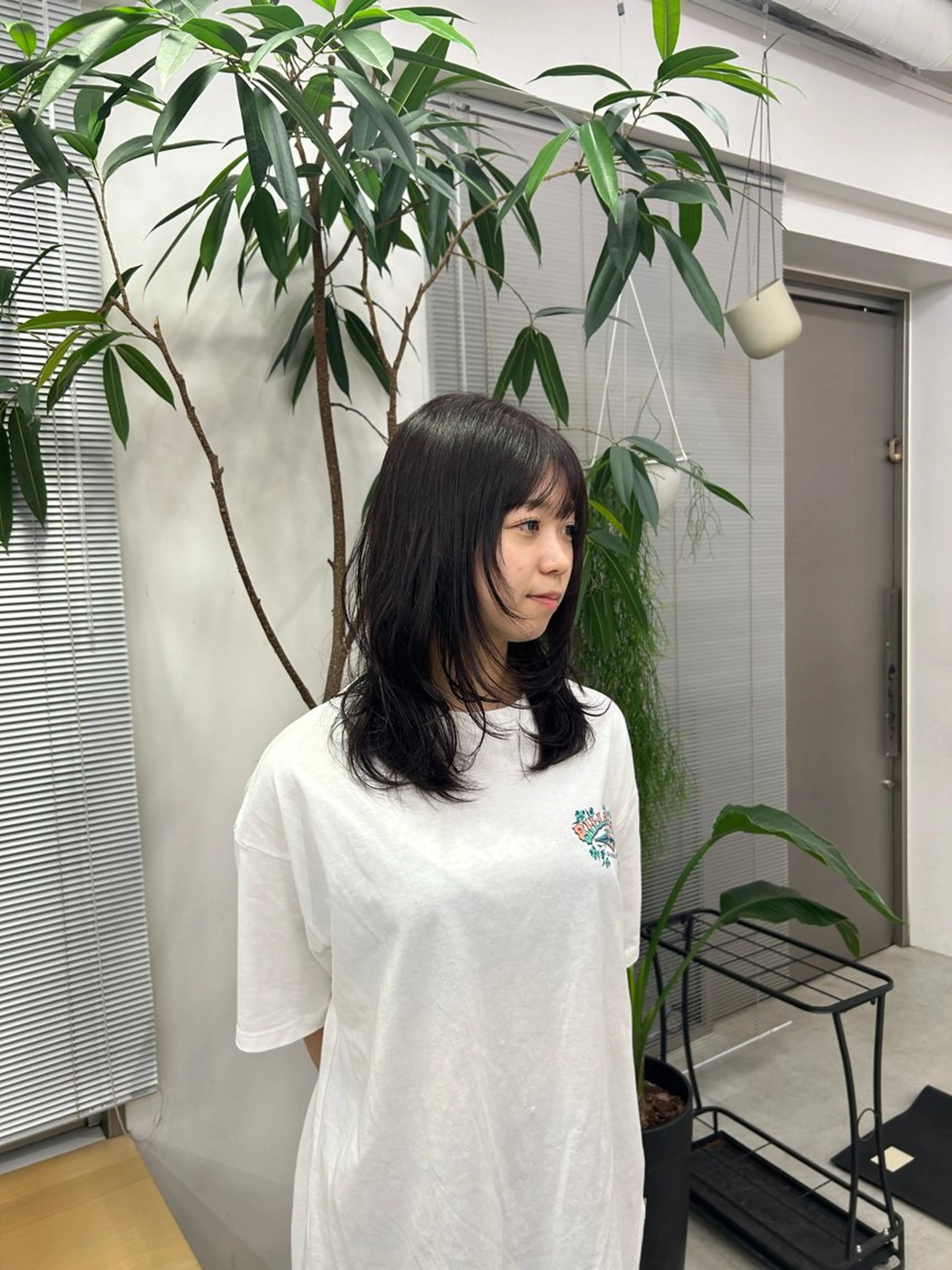 ミディアム ヘアカラー 櫻木李紗/金山 透明感カラーのヘアスタイル