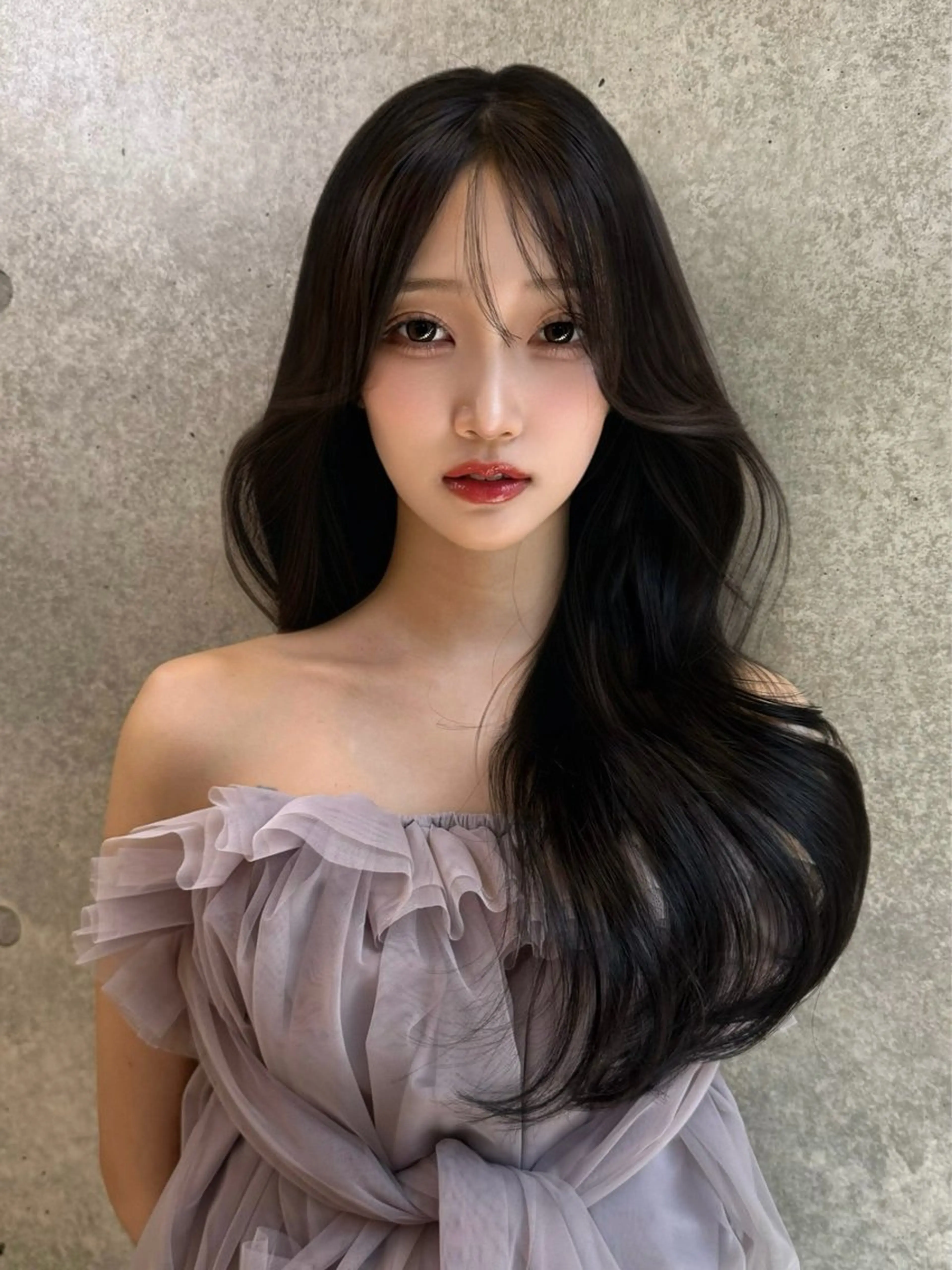 ロング くびれヘア 髪質改善 韓国風ヘア レイヤーカット トリートメント カット トリートメント 【表参道】レイヤー/ 透明感/Wcolorのヘアスタイル