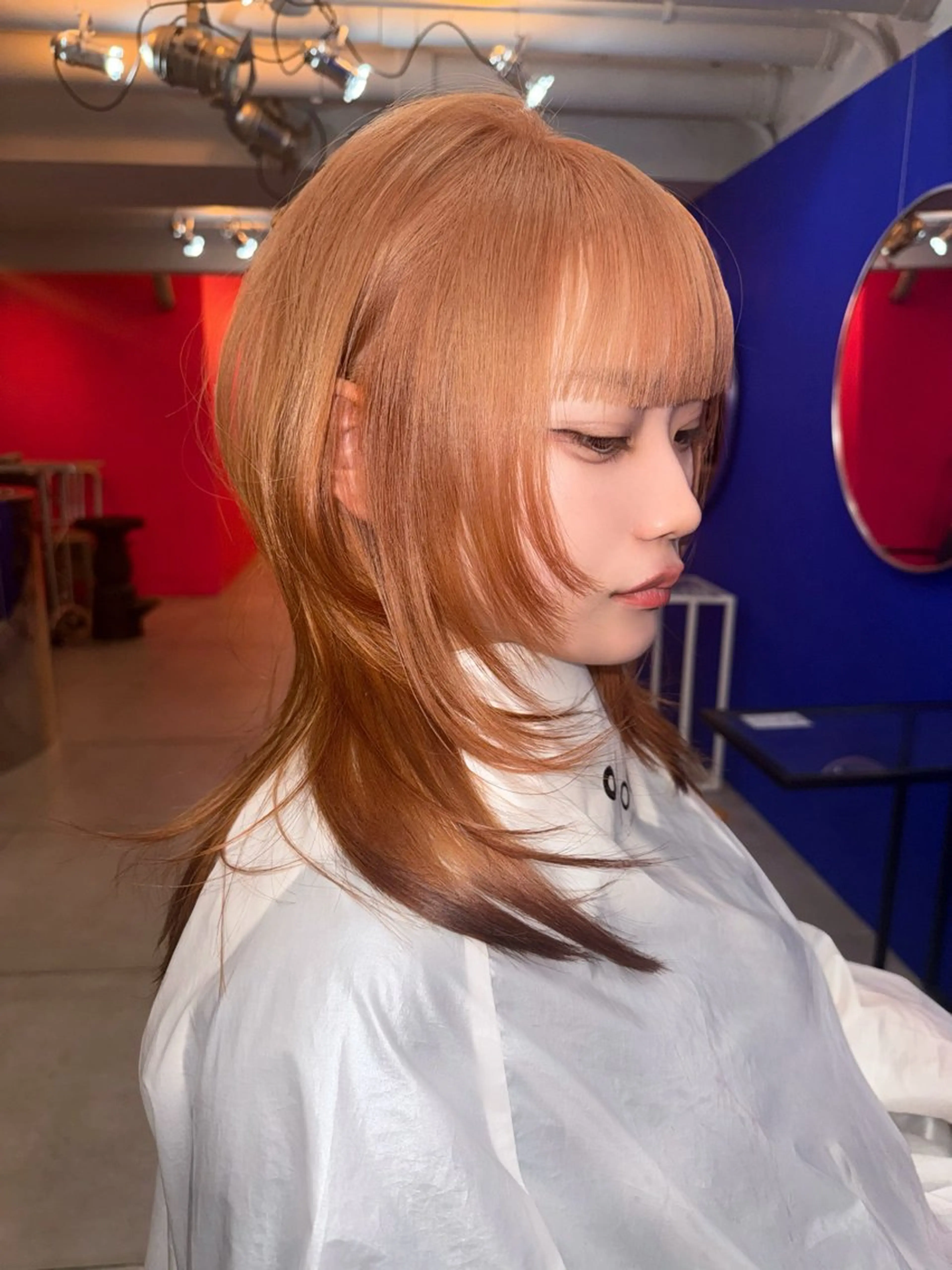 カラー HARUNA/原宿/ デザイン/ハイトーンのヘアスタイル