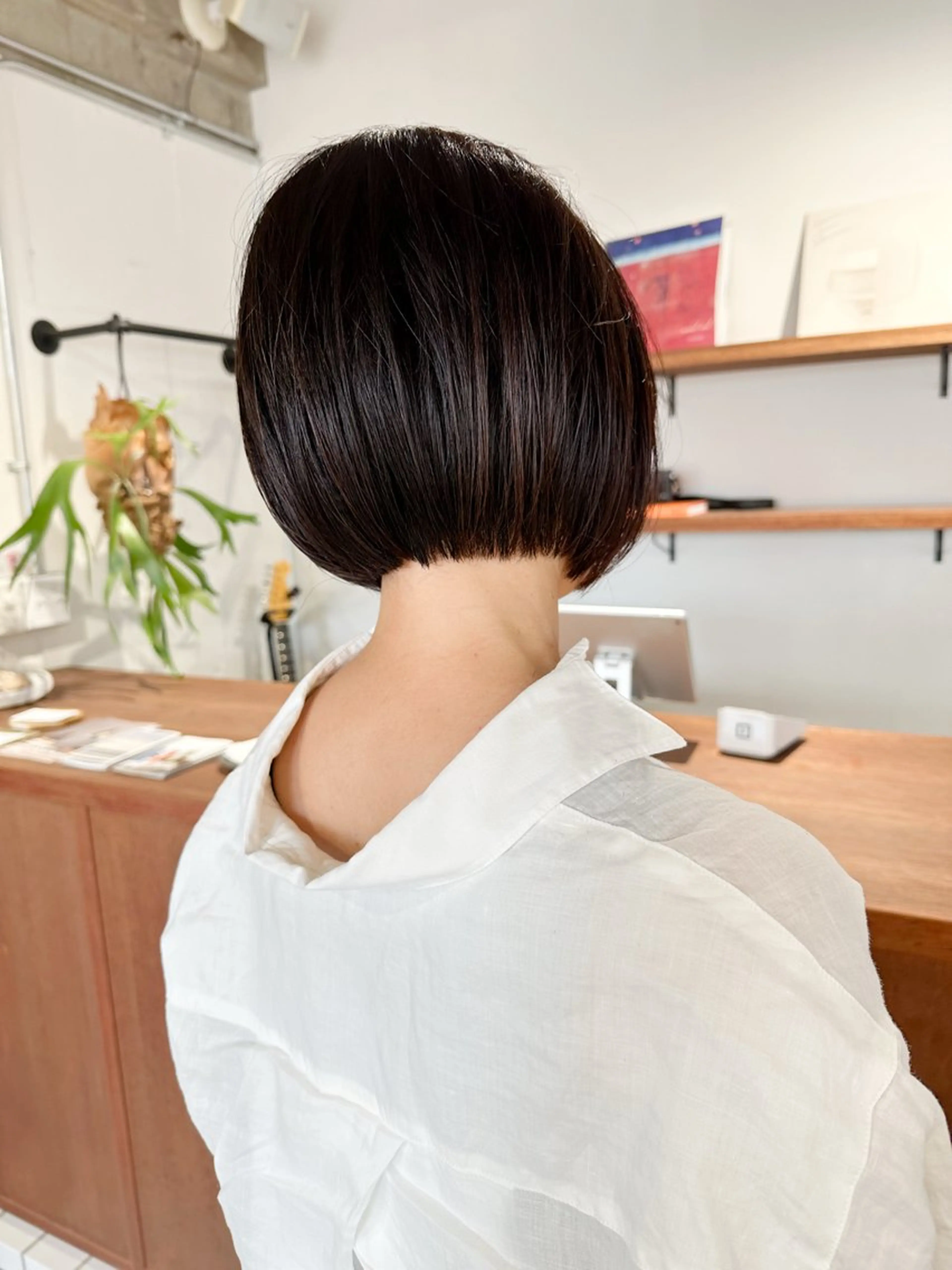 ミディアム ボブ カット ヘアカラー トリートメント her所属・kaito /都立大学herのヘアスタイル