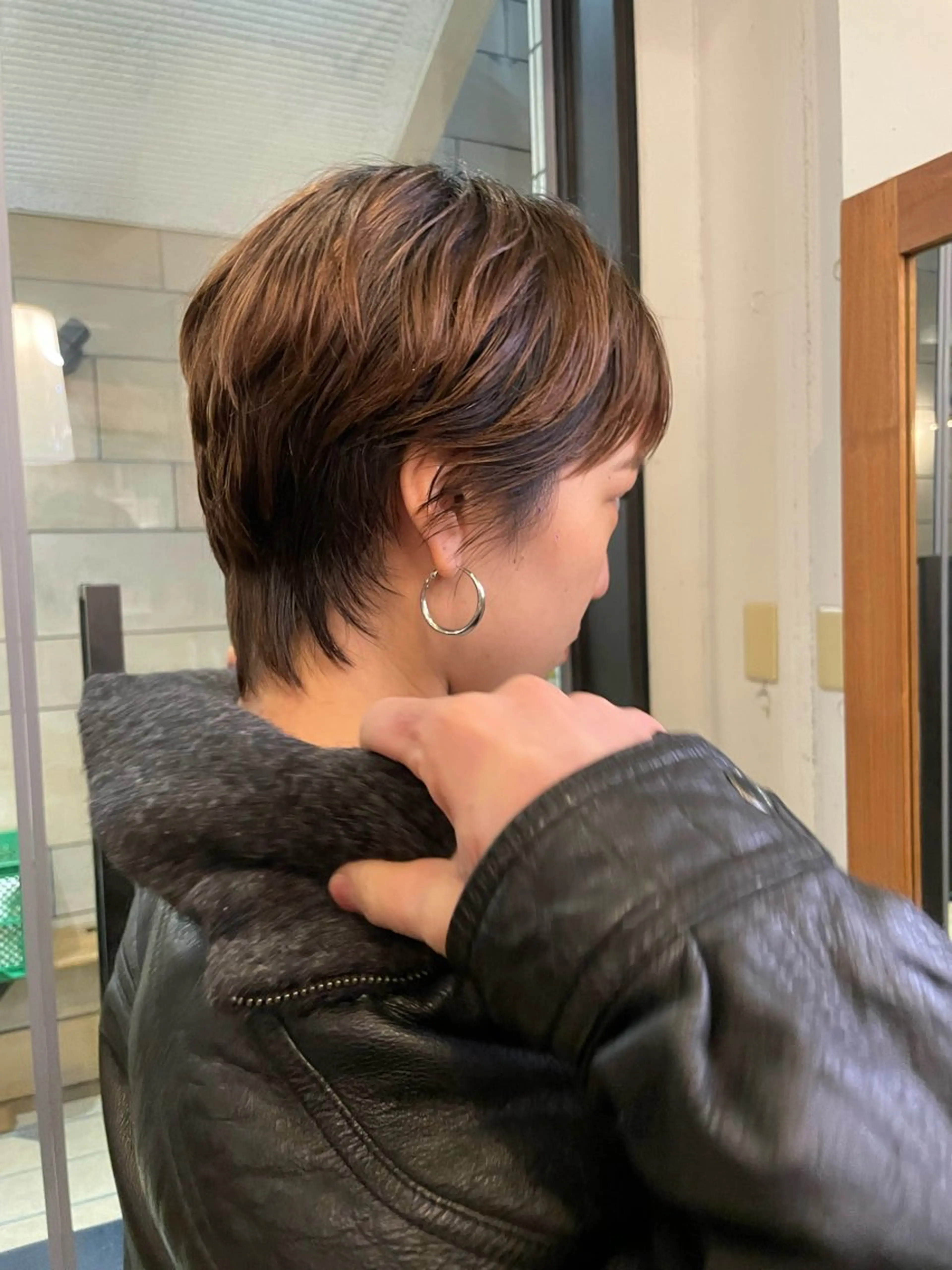 ショート 🍁レイヤー.ニュア ンスパーマ.🍁陸来のヘアスタイル