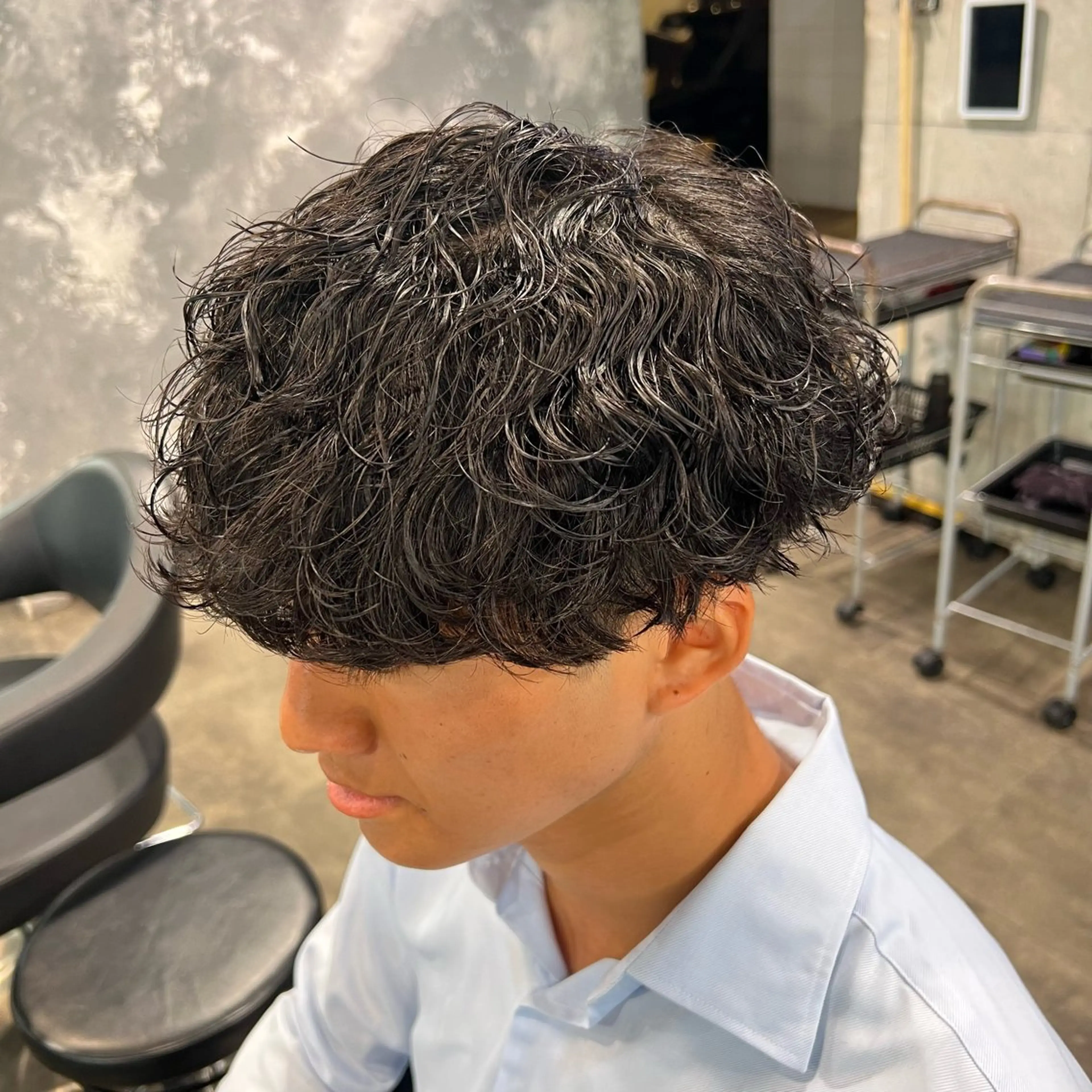 ショート カラー パーマ ヘアアレンジ メンズ キッズ 🔷横浜1のパーマ 職人🔷将太郎のヘアスタイル