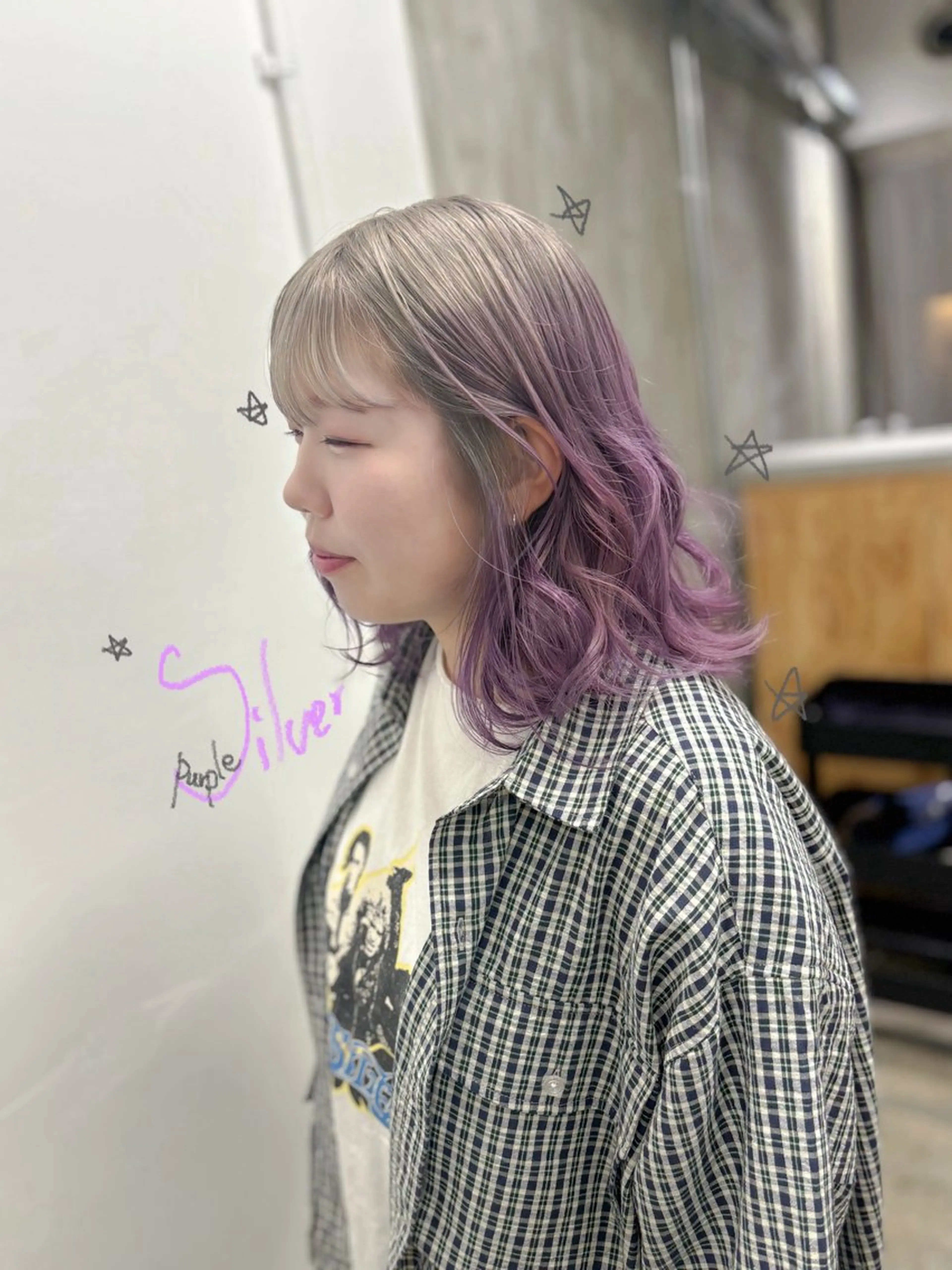 セミロング カラー ume所属・LILi リリのヘアスタイル