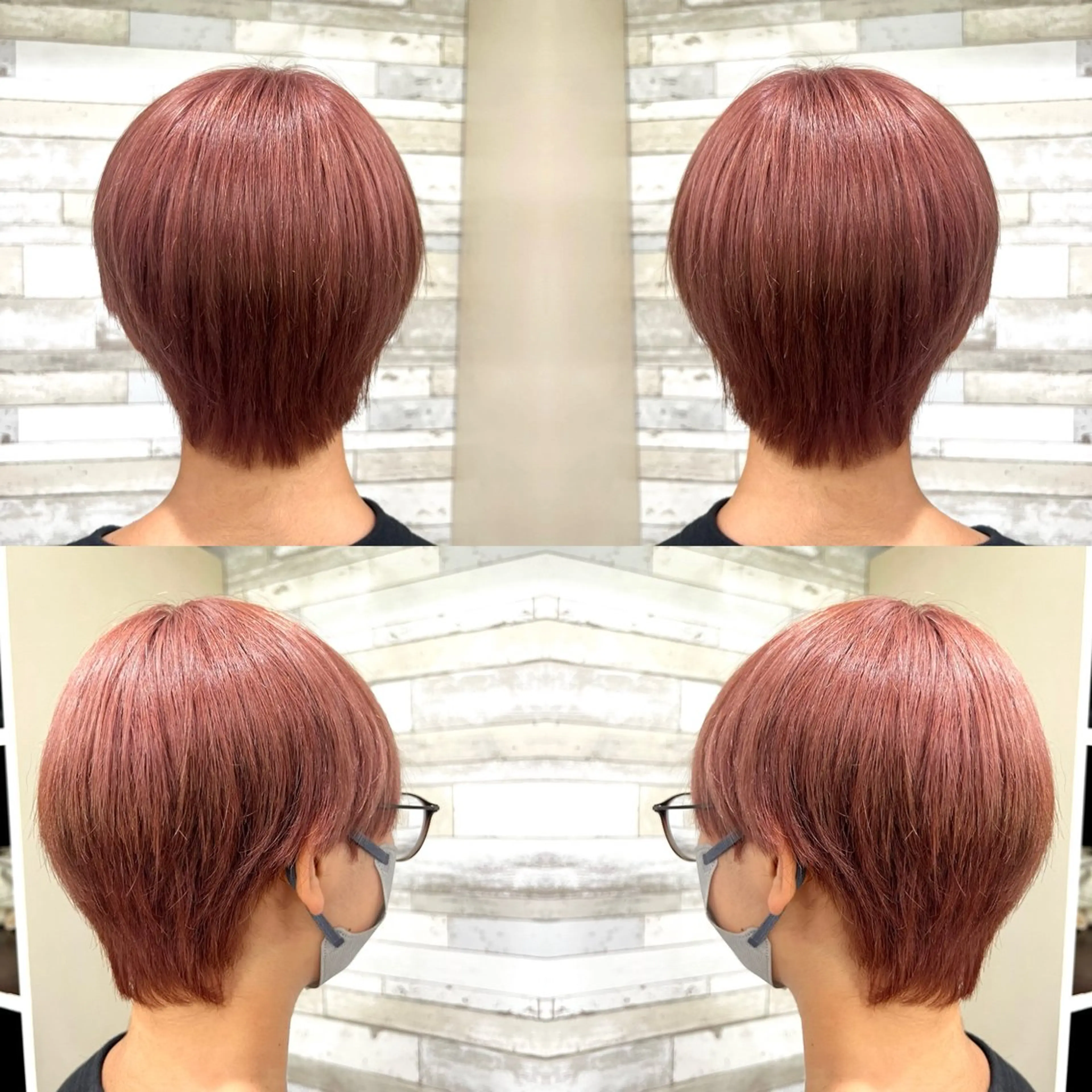 ショート カラー カット ヘアカラー トリートメント "PEPPU "所属・派手髪、透明感カラー ショートヘアShinのヘアスタイル