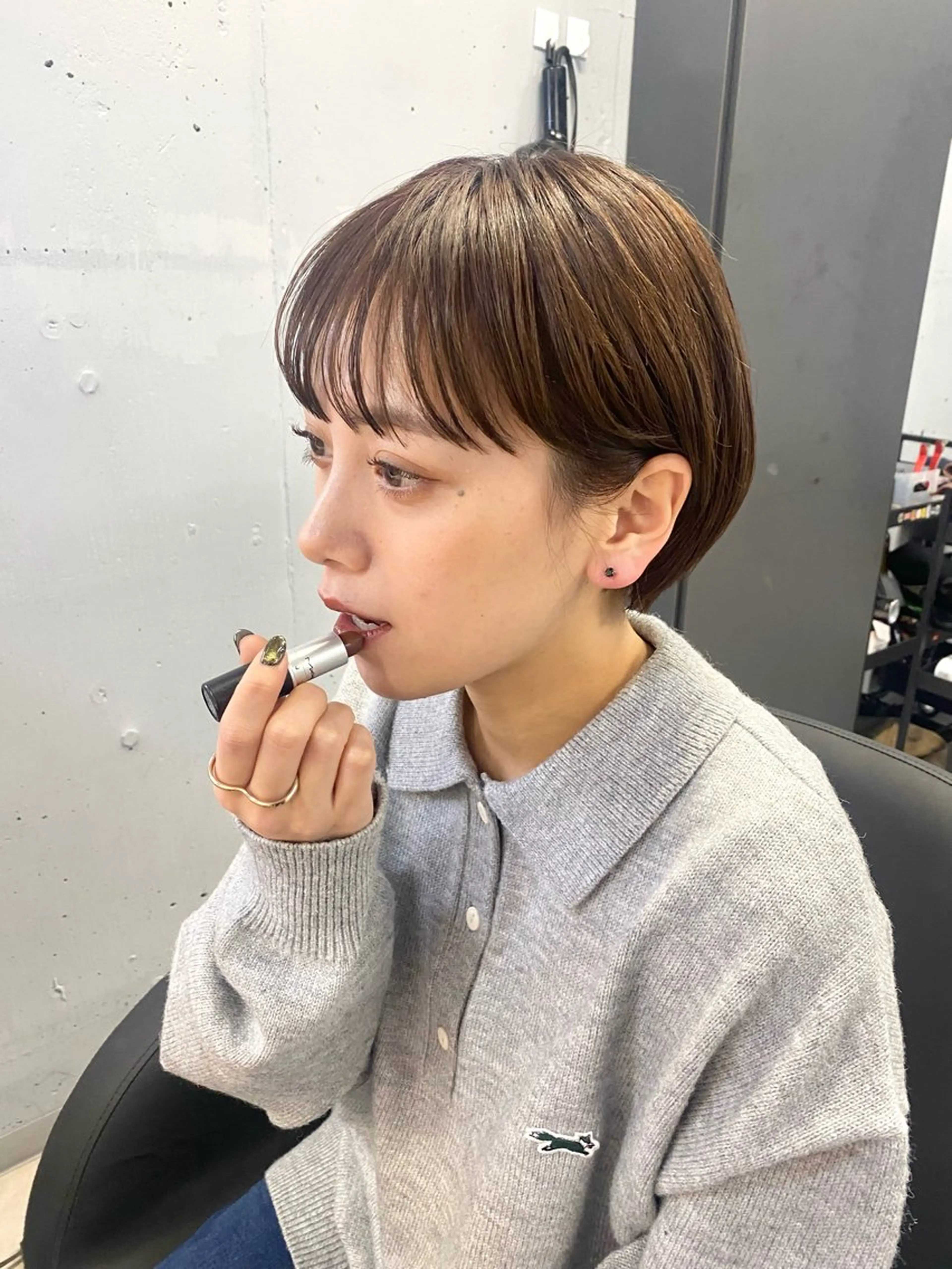 ショート カラー カット ヘアカラー トリートメント IVORY.所属・🟩くすみベージュ/ ショート/ボブ/大司のヘアスタイル