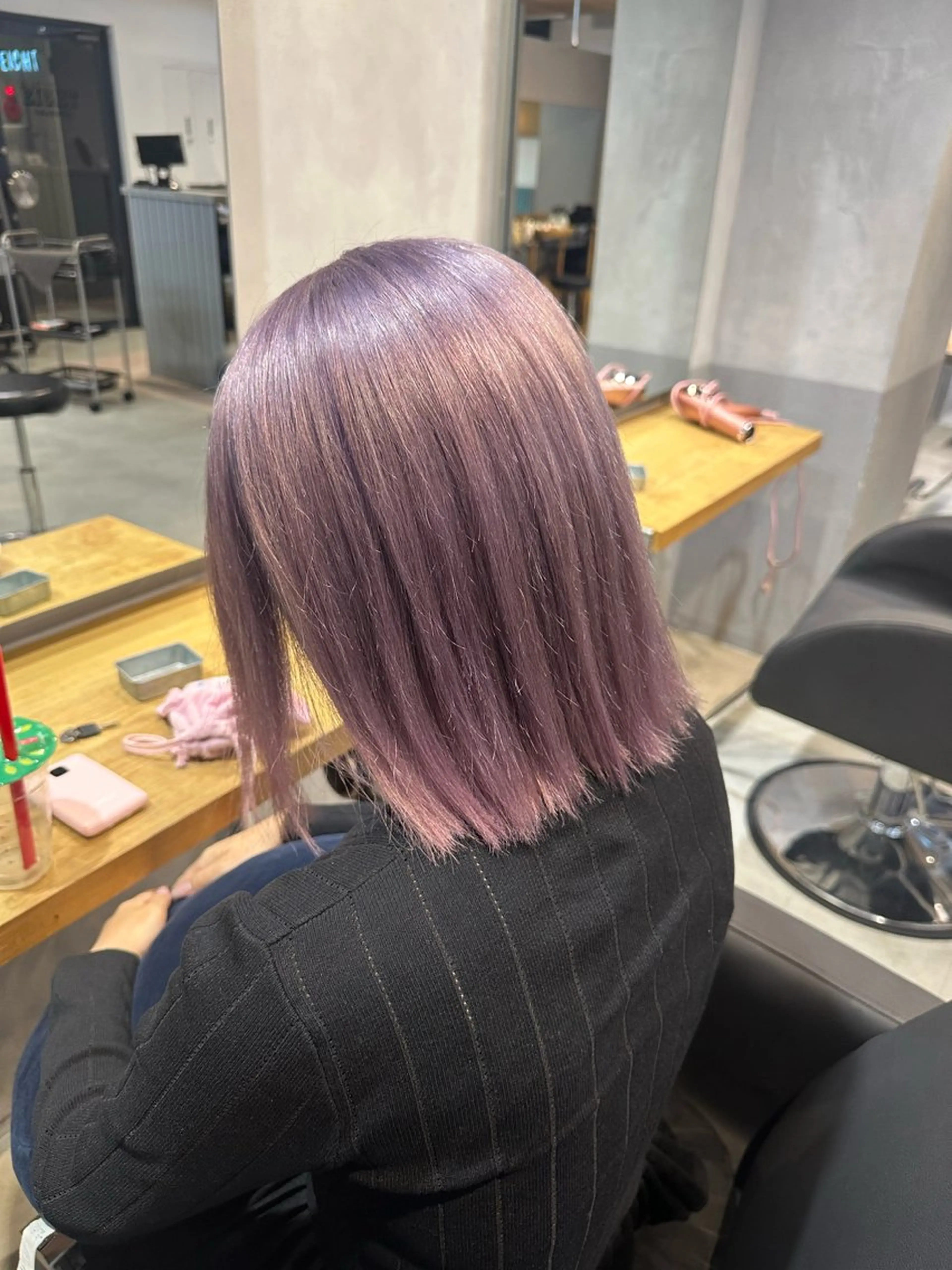 ミディアム カラー ヘアカラー トリートメント 💖ハイライト/ハイ トーン💖MIKIのヘアスタイル