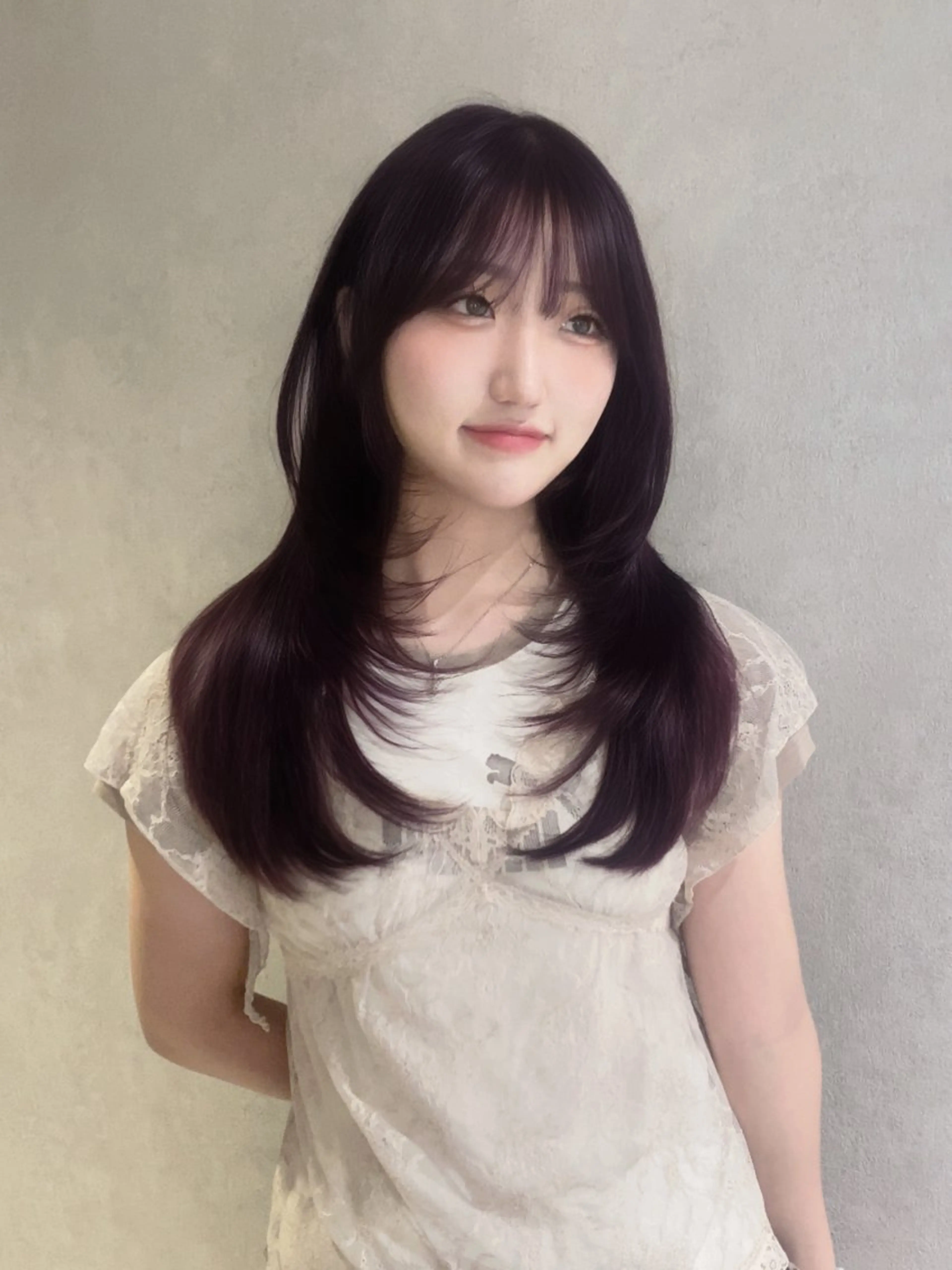 ロング カラー パーマ ヘアアレンジ Qin原宿店所属・三輪 葵のヘアスタイル