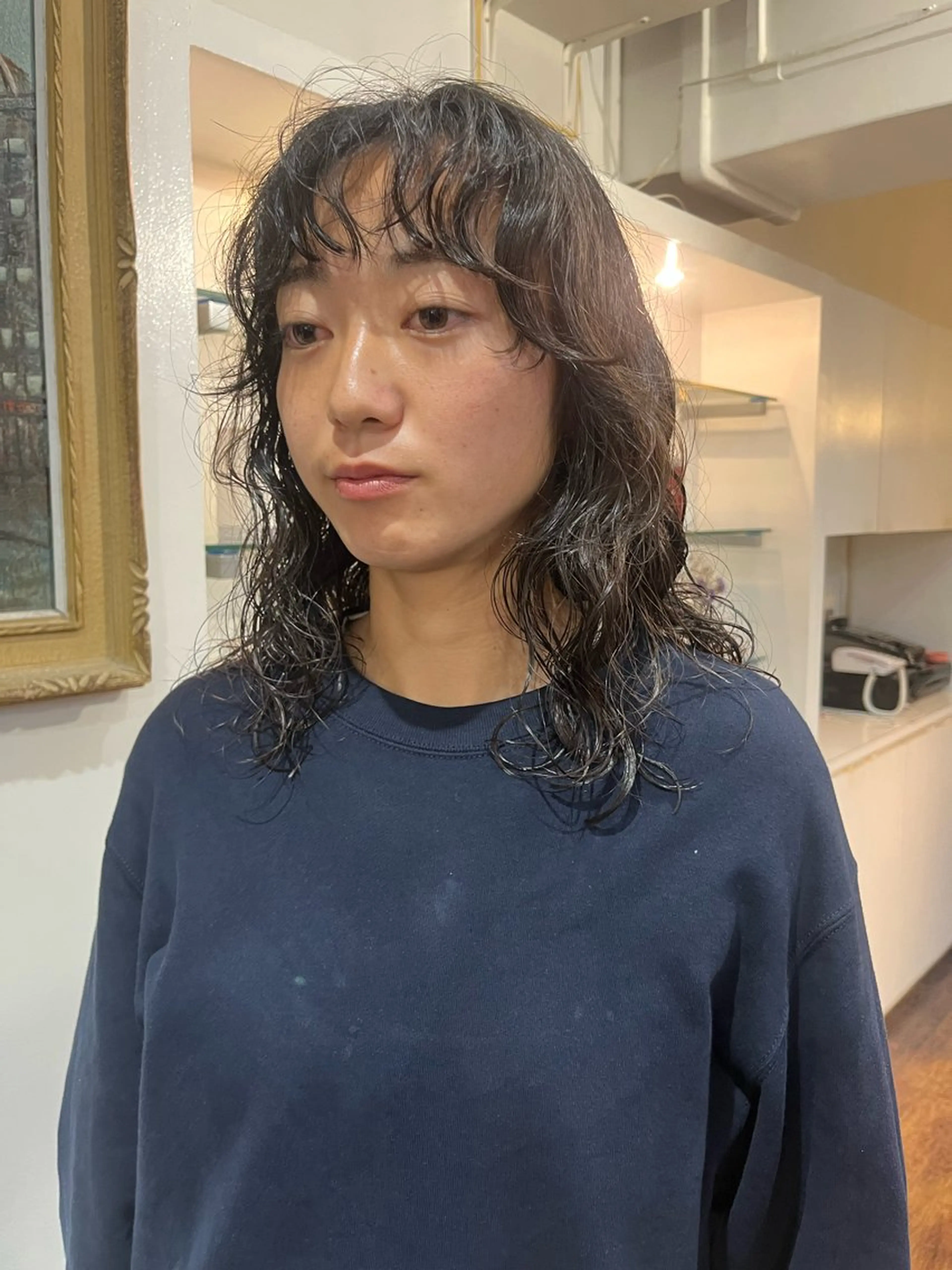 セミロング セミロングパーマ カット パーマ heir studio Baretta所属・山本 銀次郎のヘアスタイル