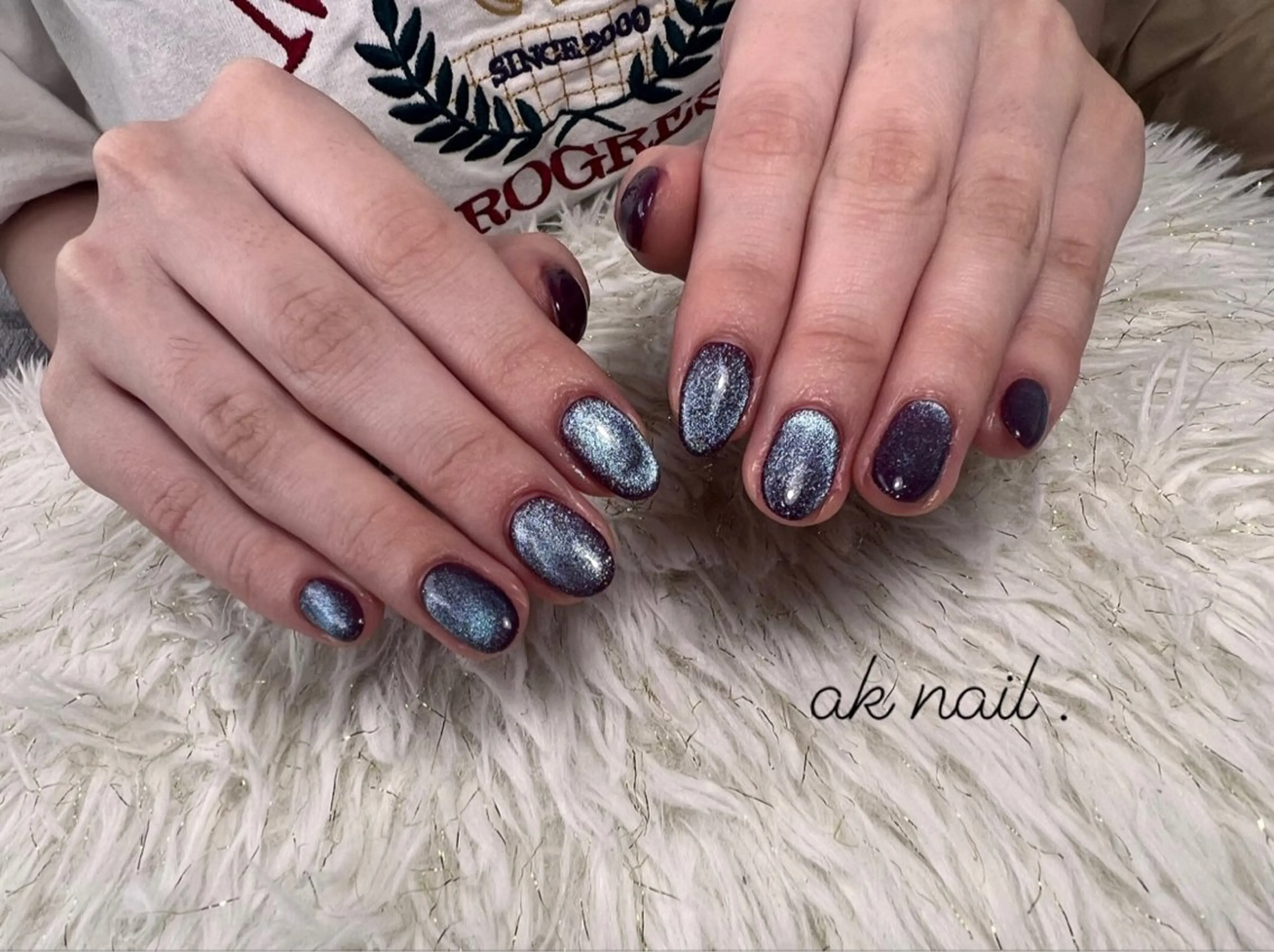ネイル マグネットネイル ハンドネイル ak nail .のネイルデザイン